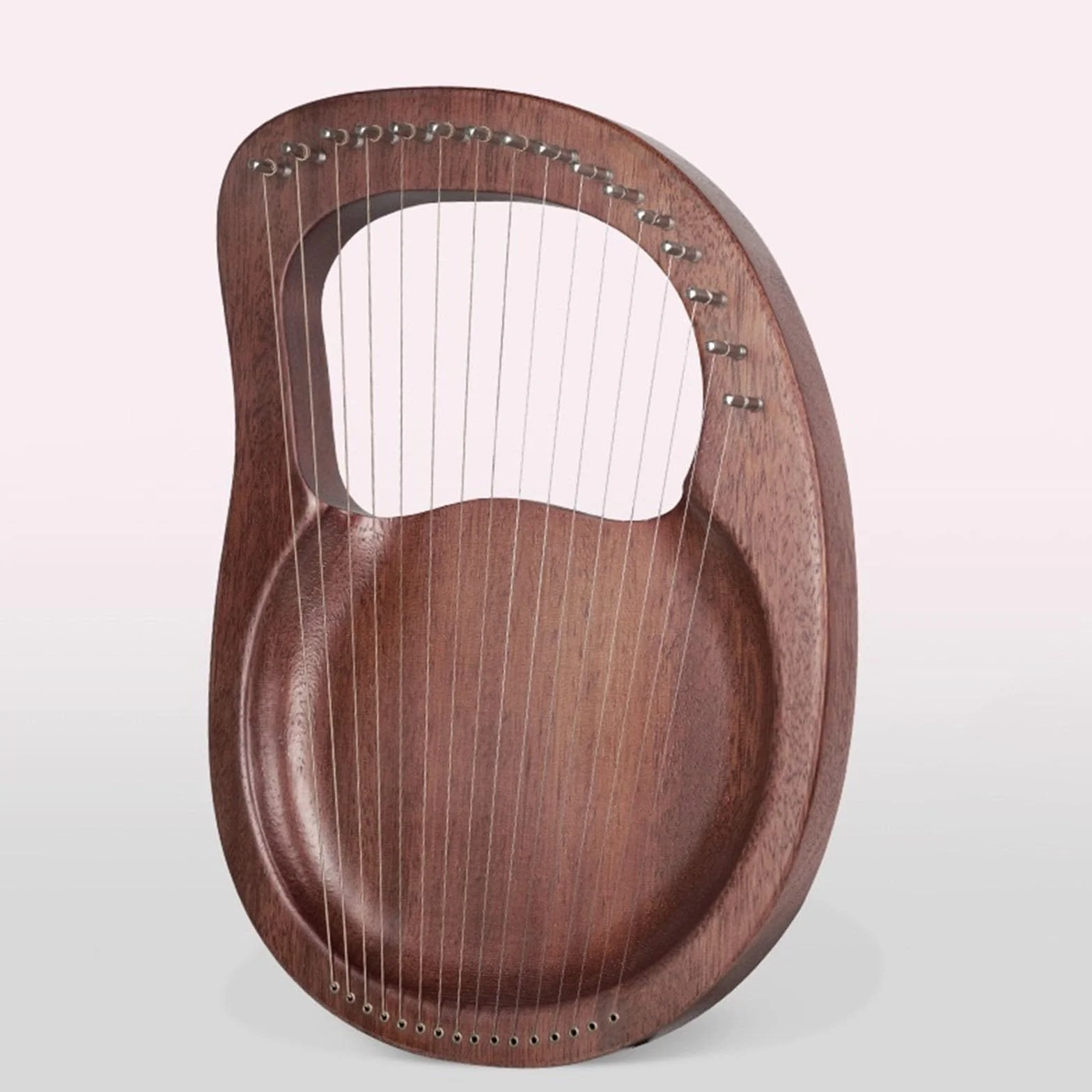 Harfa Lirowa 16,19,21-Strunowa Instrument Muzyczny Dla Początkujących Dorosłych Przenośna Profesjonalna Lyre Harfa Z Pokrowcem, Tunerem, Zapasowymi Strunami(16-String-Plate Style - Espresso)