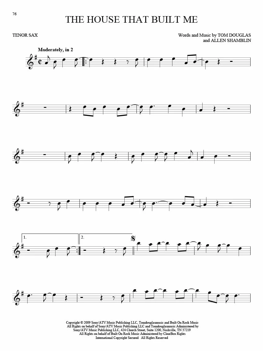 101 hit songs - saxophone tenor: For Tenor Sax