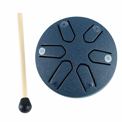 Empty Spirit Drum, Handpan Drum 6 Note Kompaktowy, Charakterystyczny, Czysty Dźwięk do Gry na Instrumentach Perkusyjnych (Ciemnoniebieski)