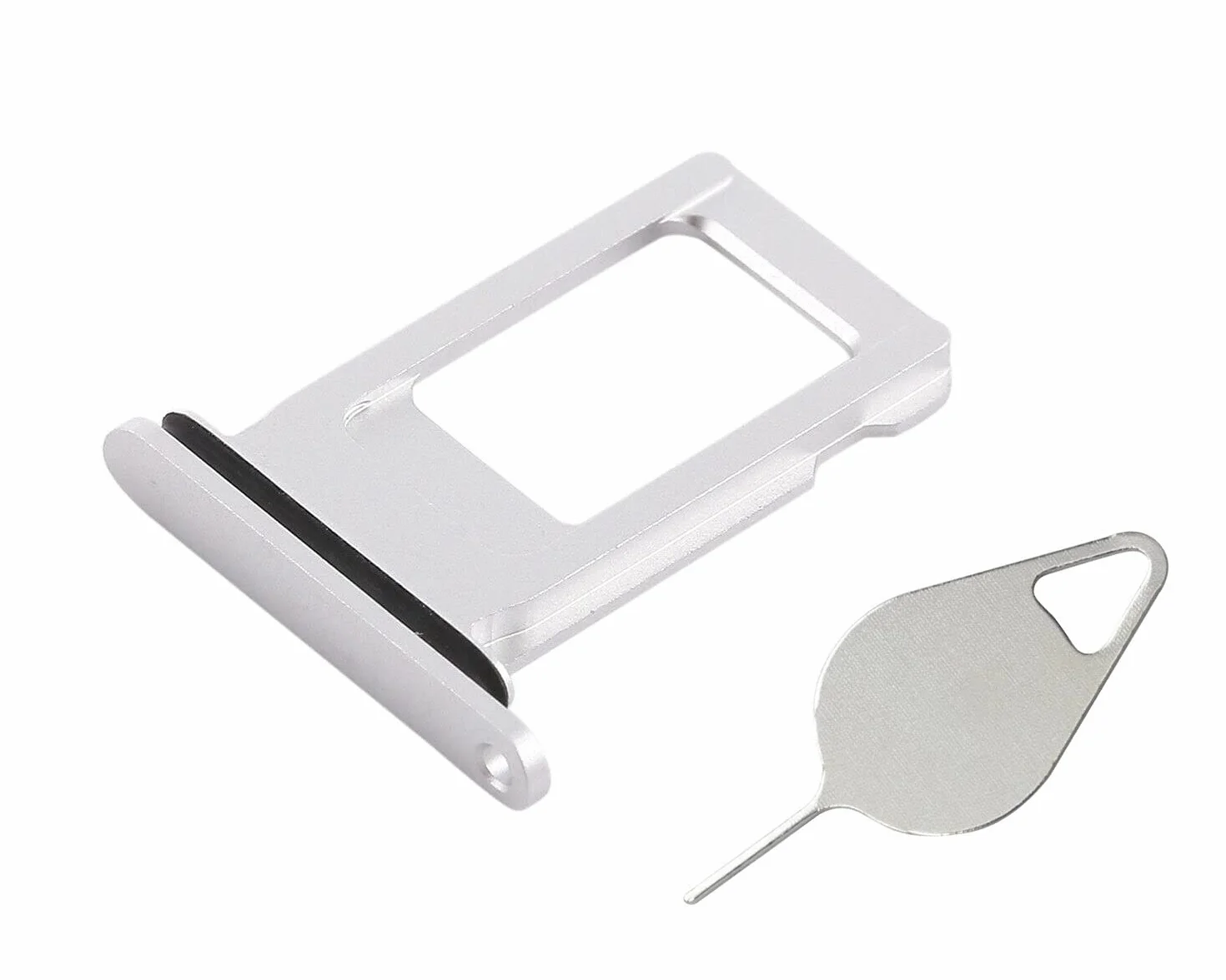 Wymiana szuflady/uchwyt na kartę SIM dla iPhone XR biały - z zainstalowaną uszczelką + narzędzie do usuwania