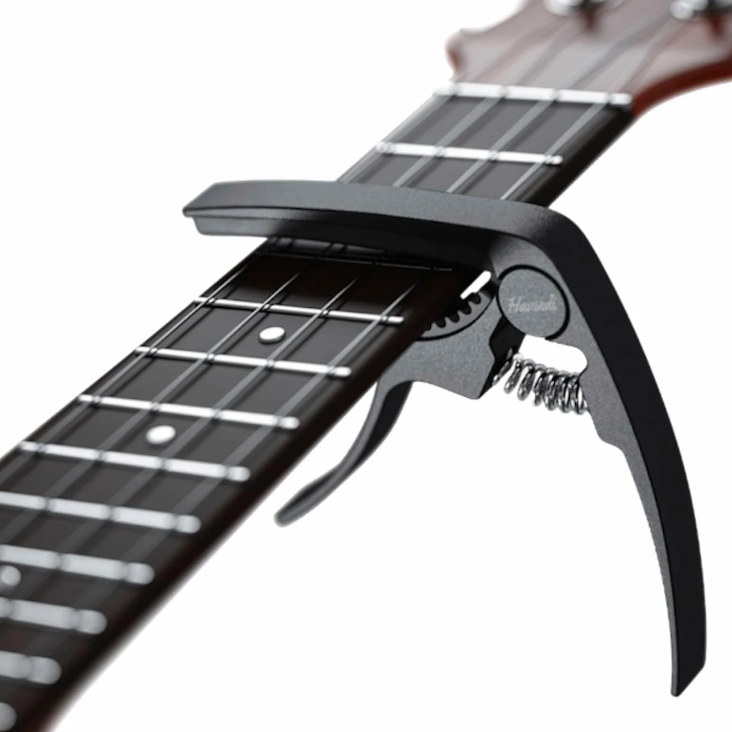 HAVENDI® Kapodaster do gitary + 3 kostki | dziecinnie łatwa obsługa | Capo do gitary – gitara westernowa, akustyczna, koncertowa, elektryczna i ukulele