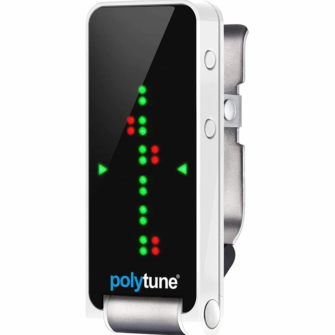 TC Electronic POLYTUNE CLIP tuner Clip-On z trybami polifonicznymi, stroboskopowymi i chromatycznymi oraz wyświetlaczem matrycowym 108 LED dla najlepszej wydajności strojenia