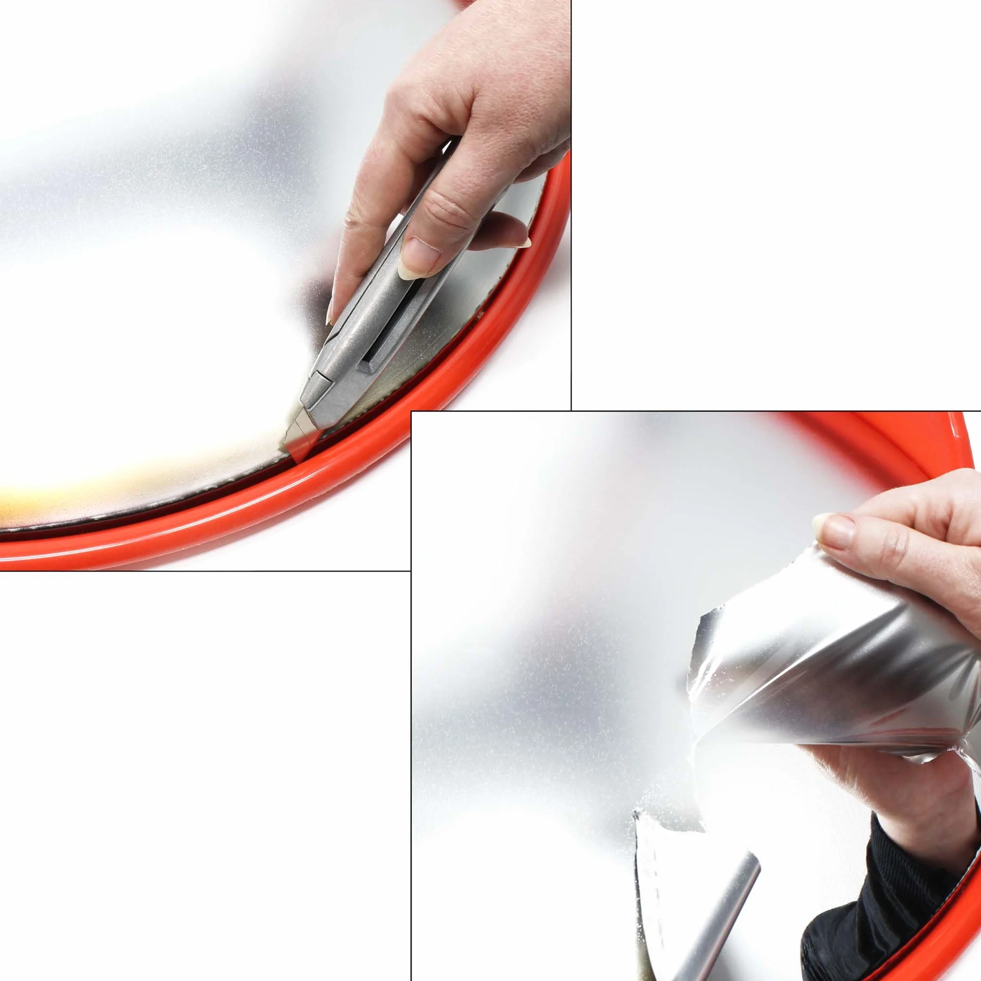 Wiltec Lustro drogowe wypukłe 60 cm, odporne na warunki atmosferyczne, lustro panoramiczne z regulowanym uchwytem, 130-160° do skrzyżowań i wyjazdów