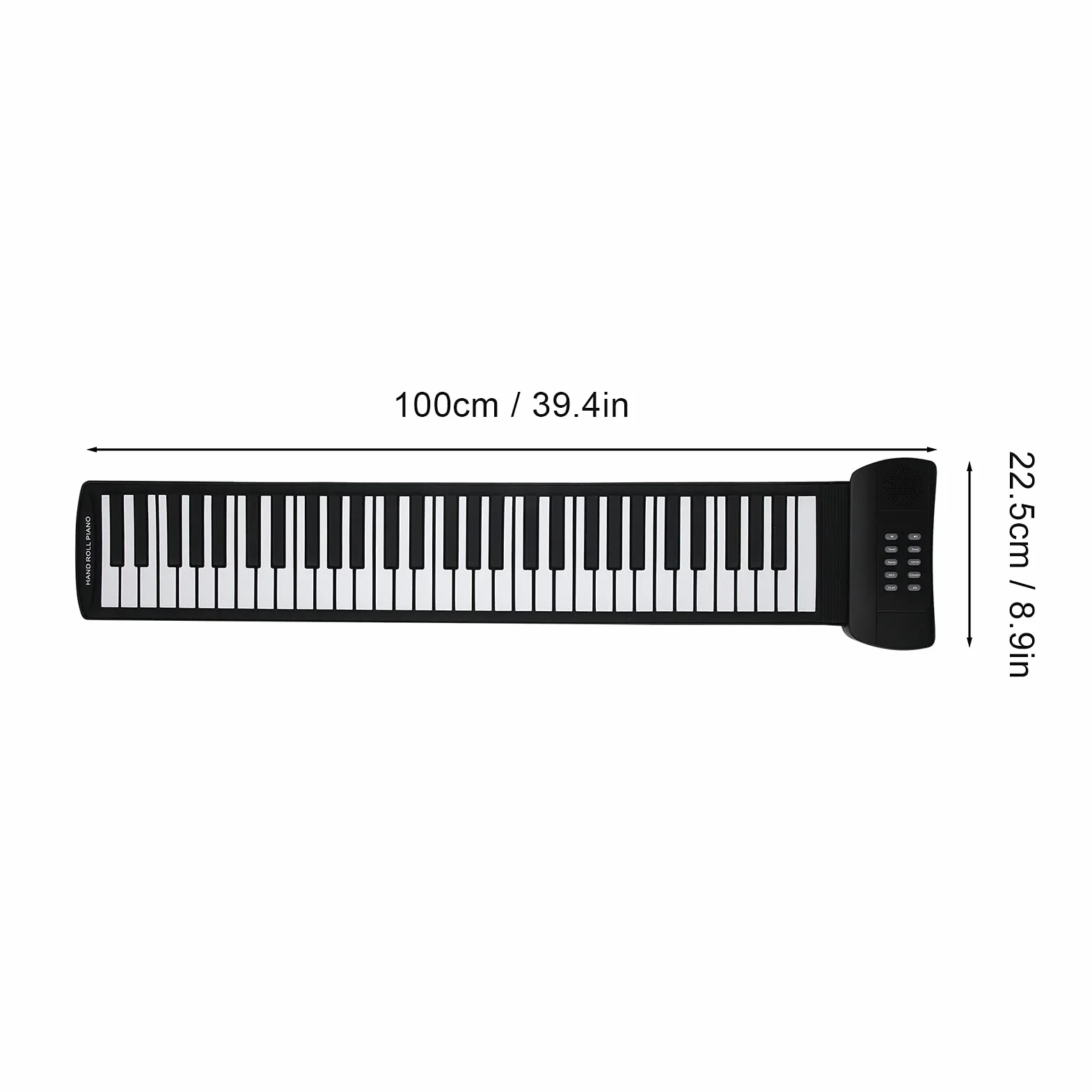 61 Klawiszy Składane Pianino Ręczne, Silikonowa Klawiatura Elektryczna do ładowania, Składana Klawiatura Fortepianowa Instrument Muzyczny