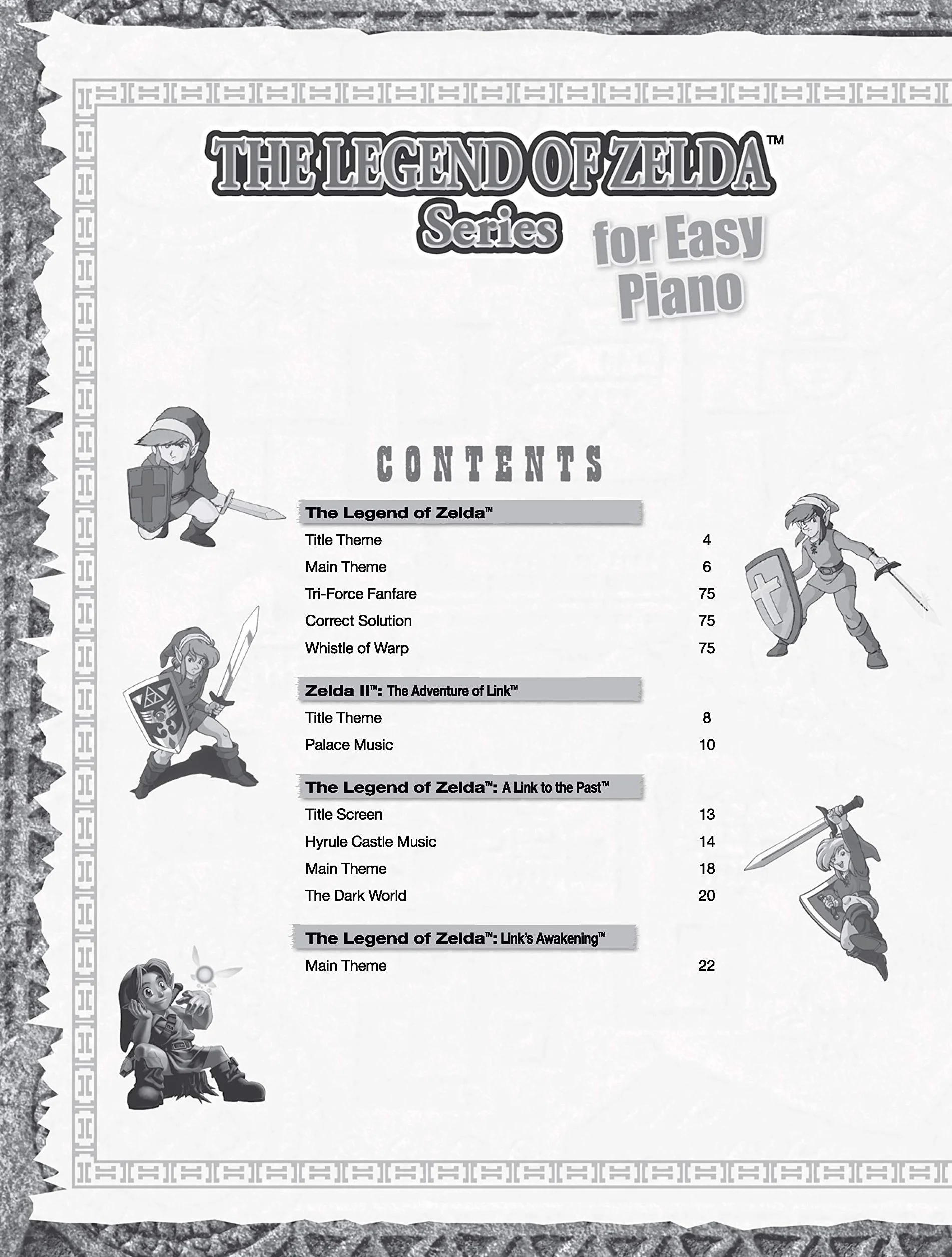 Legend of zelda series easy piano book
