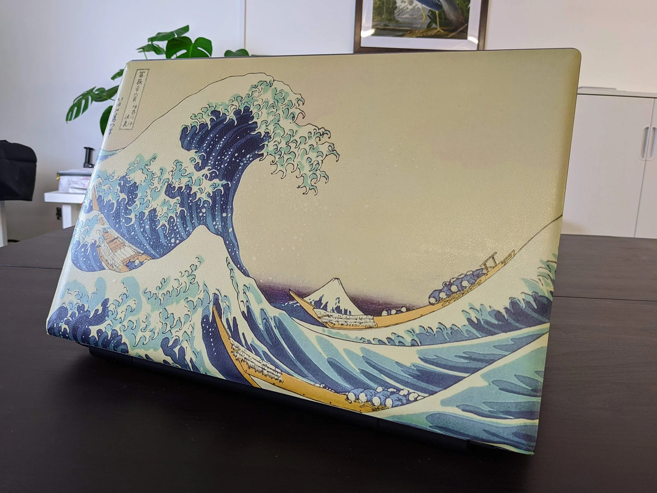 TaylorHe folia naklejka winylowa z kolorowymi wzorami do 15 cali (38 cm x 25,5 cm) laptop Skin duża fala, morze