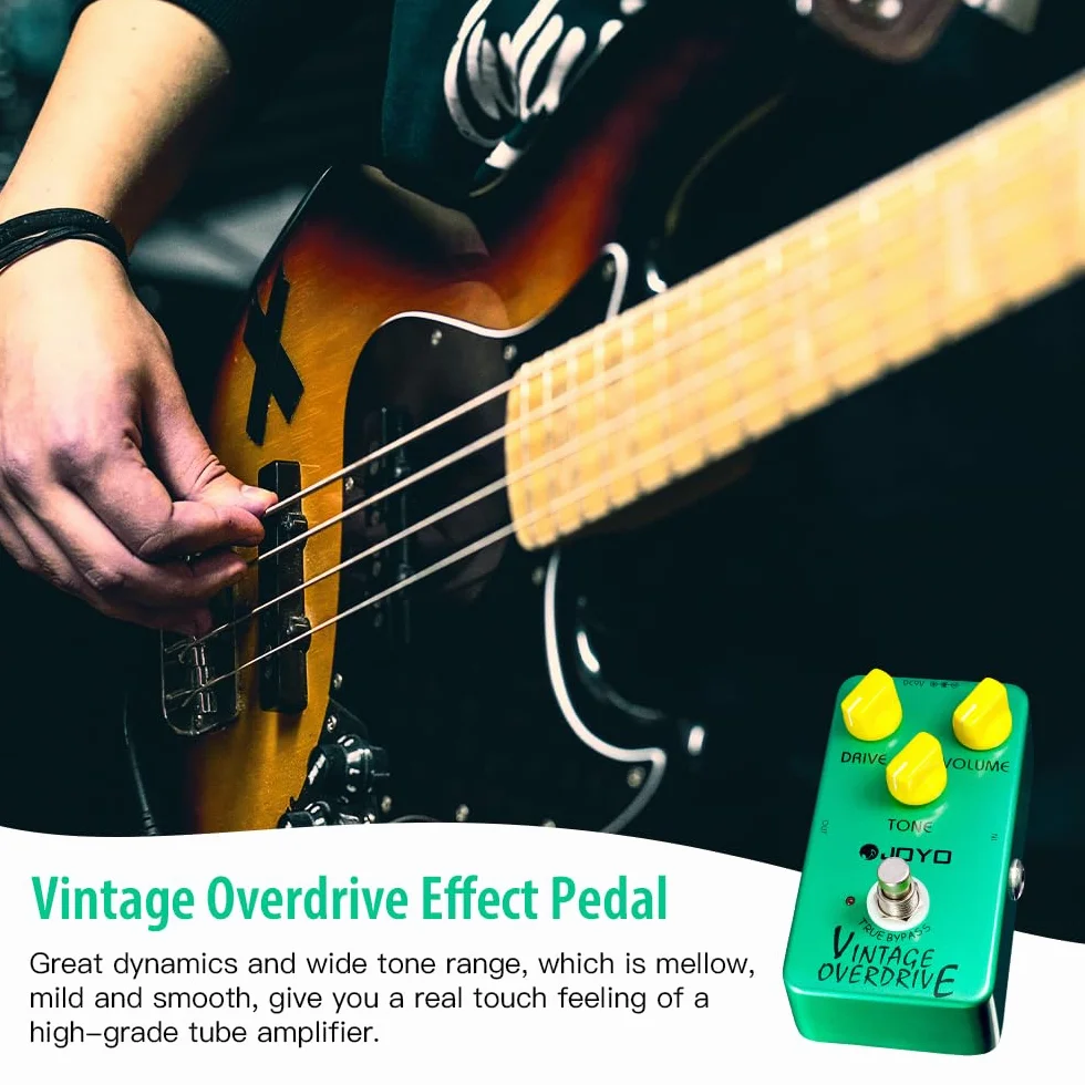 JOYO Vintage Overdrive Classic Tube Screamer do efektów gitary elektrycznej - True Bypass (JF-01)