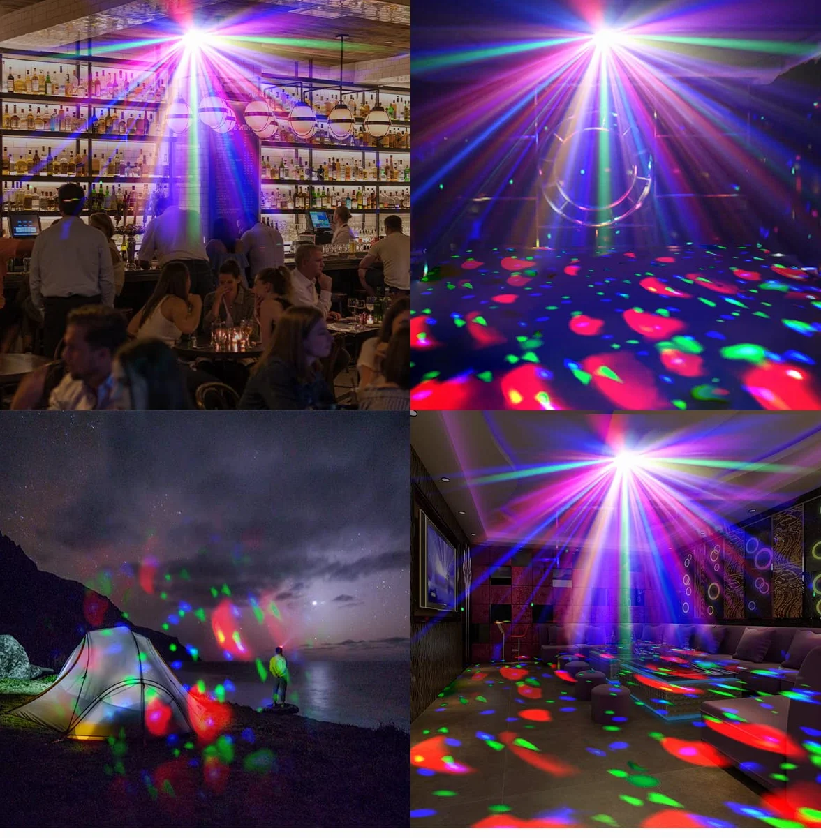 Kryształowa kula LED E27 RGB z pilotem zdalnego sterowania dyskotekowa