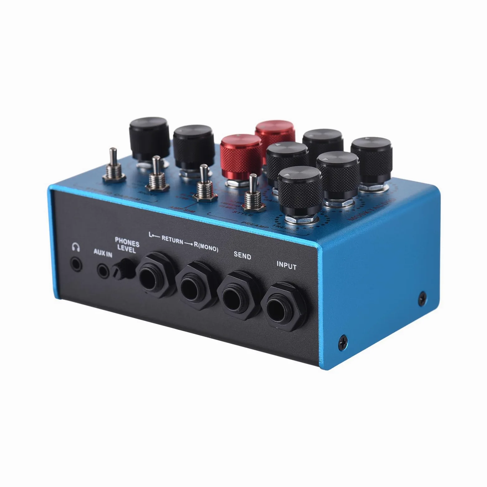 Multiefekt Gitarowy, Wzmacniacz Efektów Elektrycznych, Symulacja Blackface Deluxe, Styl AC30, Pleksi, do Rocka, Bluesa, Aluminium, Niebieski, 367 G