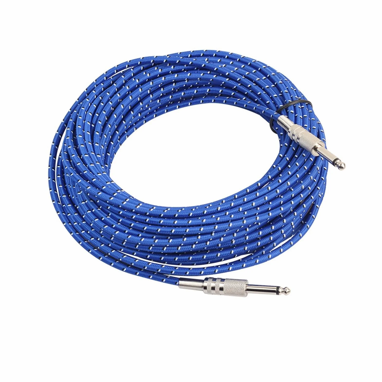 akcesoria do gitary 6.35mm Męski Na Męski Kabel Audio Do Gitary Elektrycznej Nylonowy Pleciony Kabel Instrumentalny Wzmacniacz 1/4 Kabel TRS (Color : 20m)
