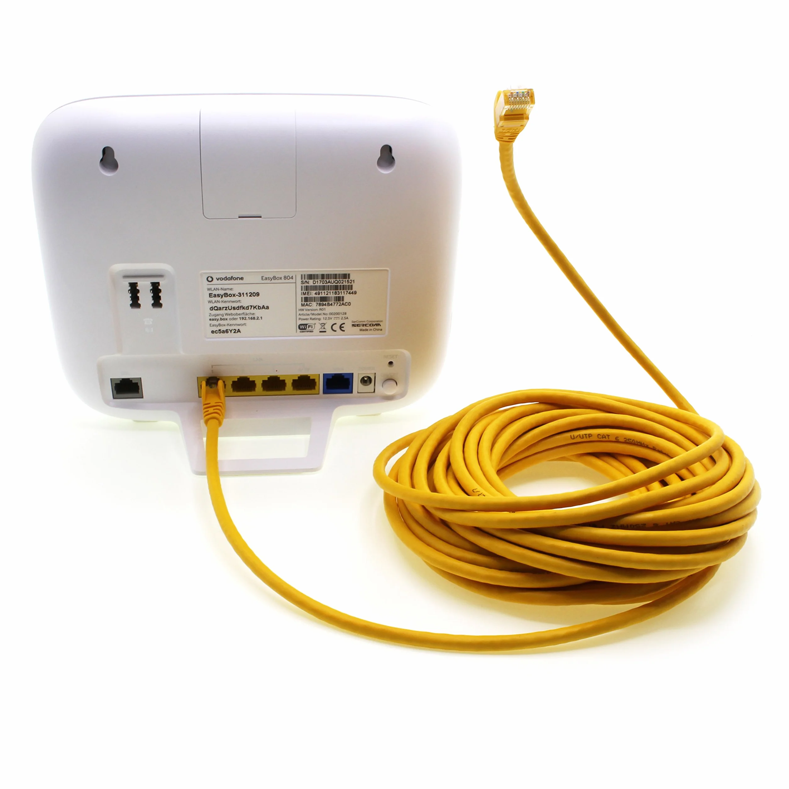 1aTTack CAT 6 UTP kabel sieciowy, połączeniowy z 2 wtykami RJ45. 1m gelb - 1Stück
