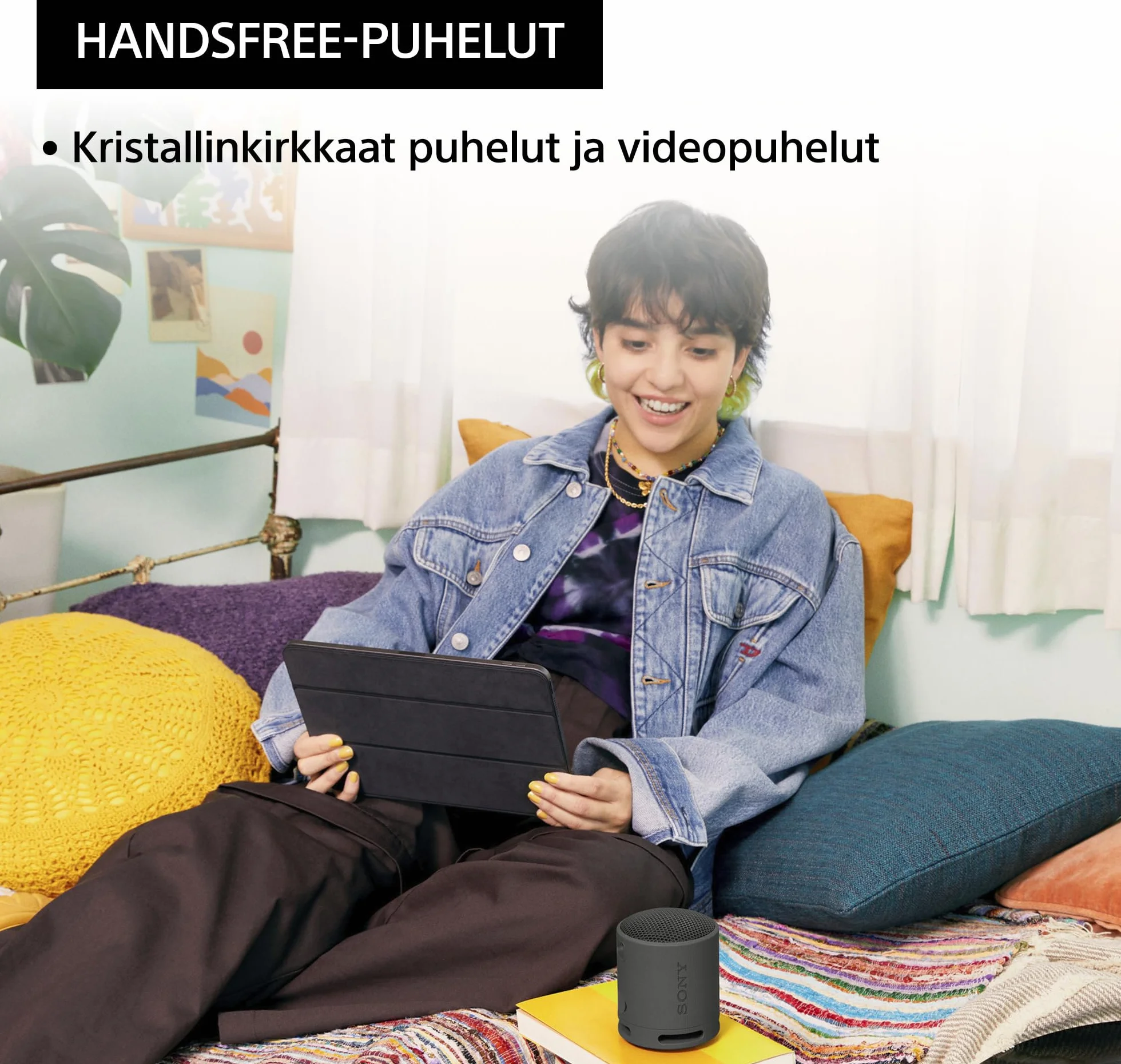 Sony SRS-XB100 - Bezprzewodowy głośnik Bluetooth, przenośny, lekki, podróżny, trwały, wodoodporny i pyłoszczelny IP67, akumulator 16 godz., uniwersalny pasek, zestaw głośnomówiący, jasnoszary