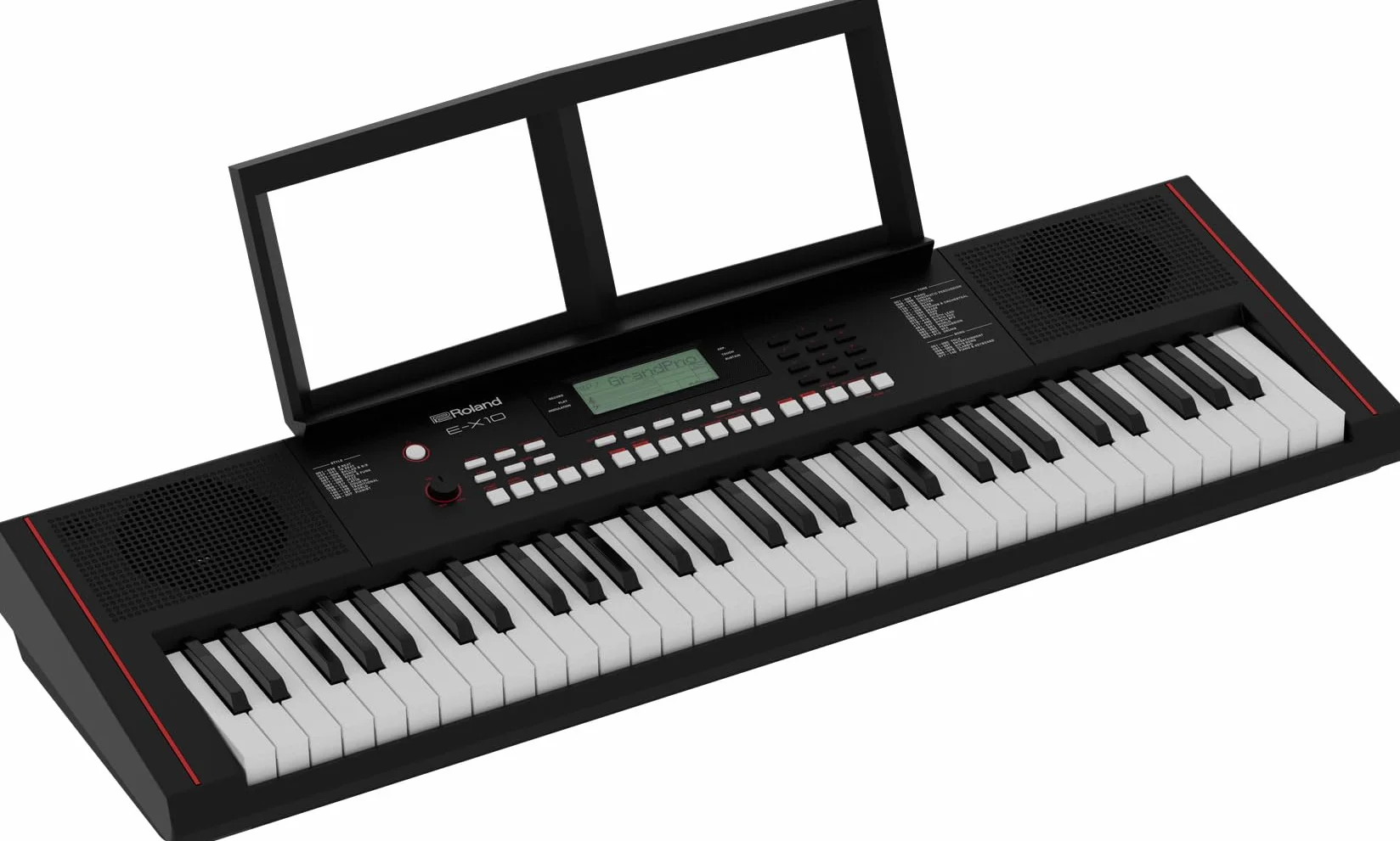 Klawiatura Roland E-X10 | 61-klawiszowe pianino idealne dla początkujących i do nauki | 600+ brzmień | System głośników stereo | 140 wbudowanych utworów | Sterowanie MIDI przez port USB