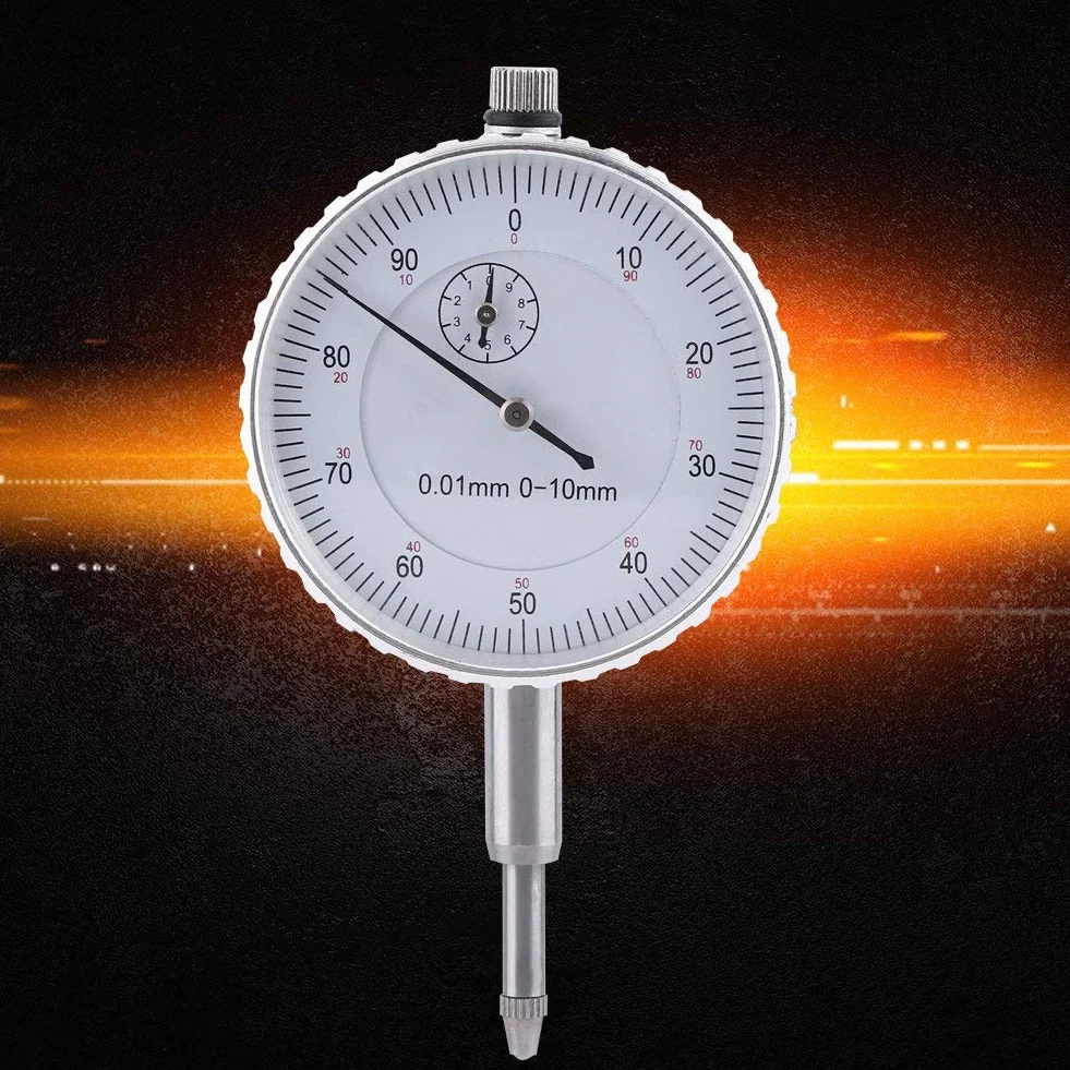 Precyzyjny czujnik zegarowy z zębatką i zębnikiem ze stali nierdzewnej z czujnikiem zegarowym 0-10 mm z dokładnością 0,01 mm