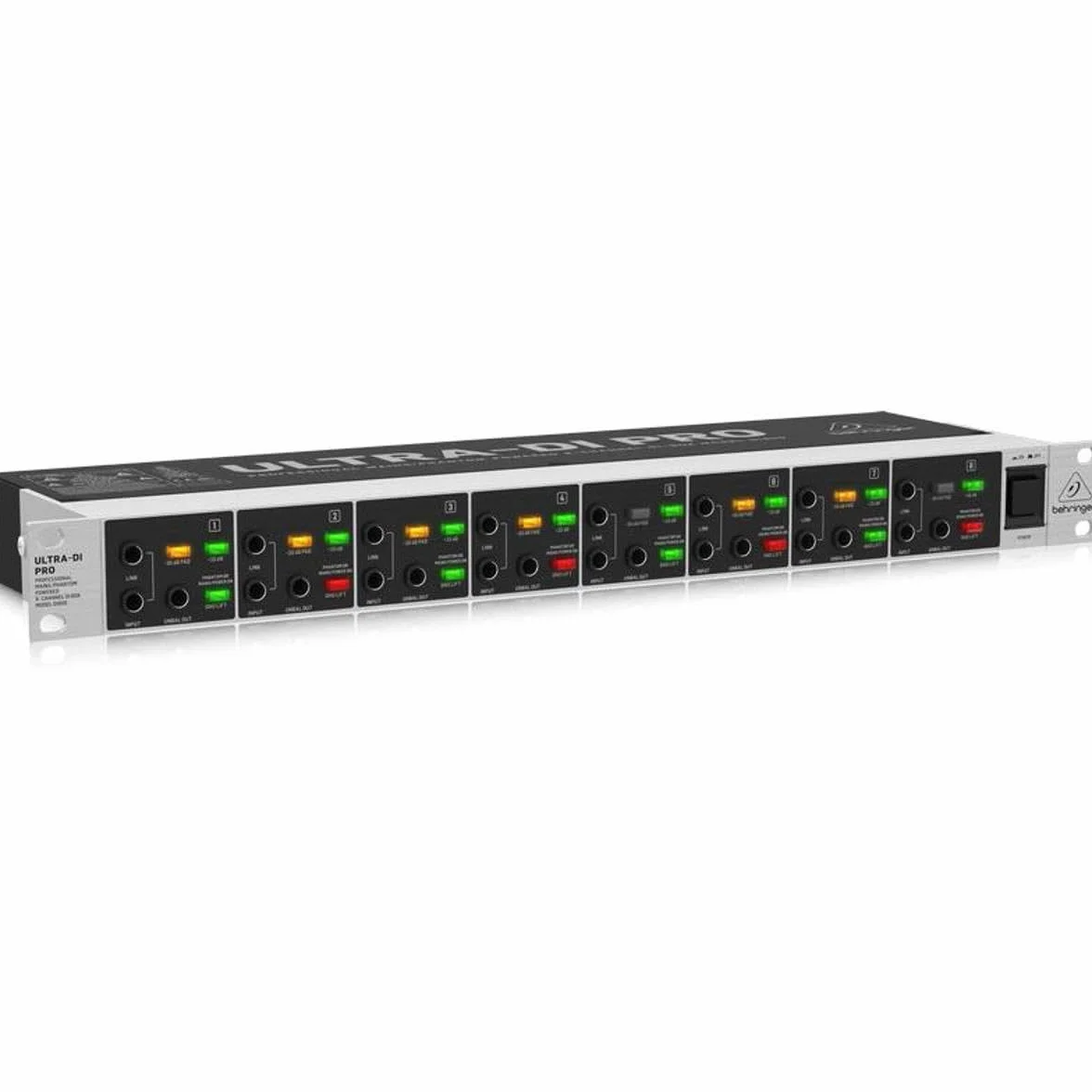 Behringer 8-kanałowy ULTRA-DI PRO DI800 V2 Professional Mains/Phantom Powered DI-Box