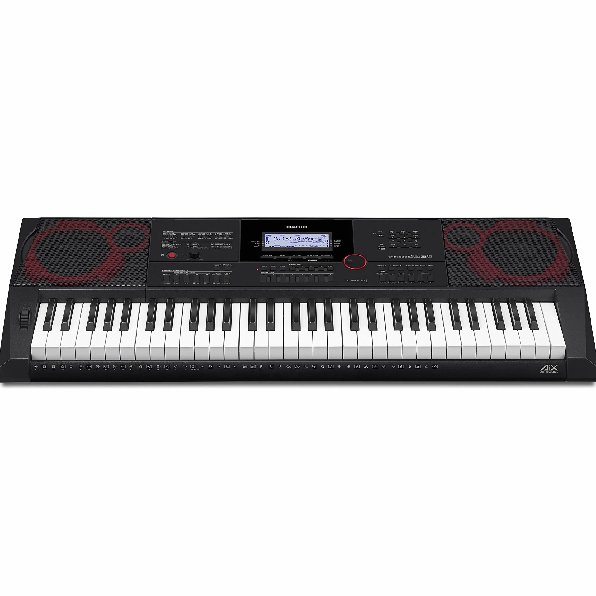 Casio CT-X3000 Keyboard, Czarny, 38.4 x 94.8 x 11.6 cm
