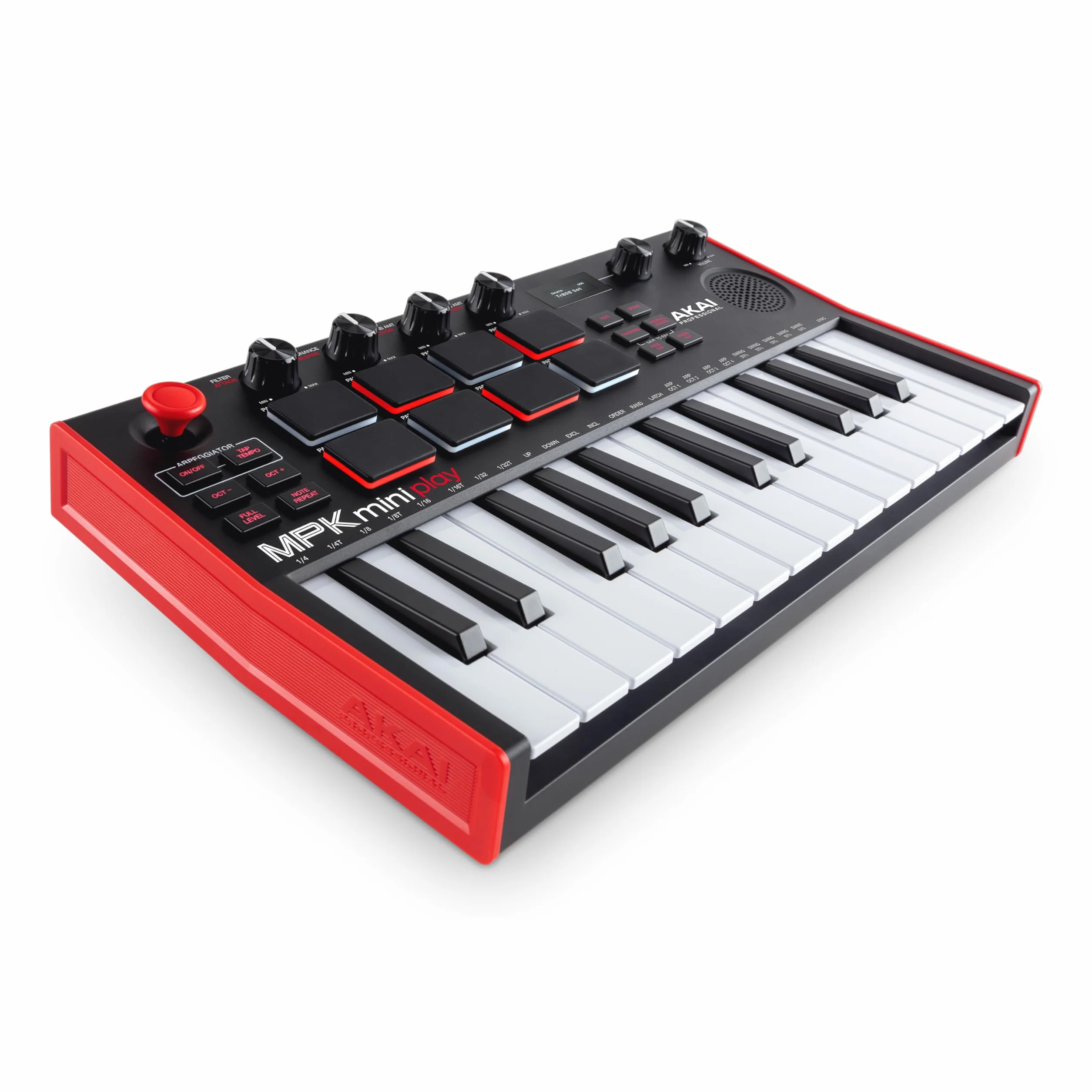 Akai Professional MPK Mini Play MK3 – klawiatura sterująca MIDI z wbudowanym głośnikiem i brzmieniami, dynamiczną klawiaturą, padami MPC, pakietem oprogramowania oraz pakietem Native Instruments