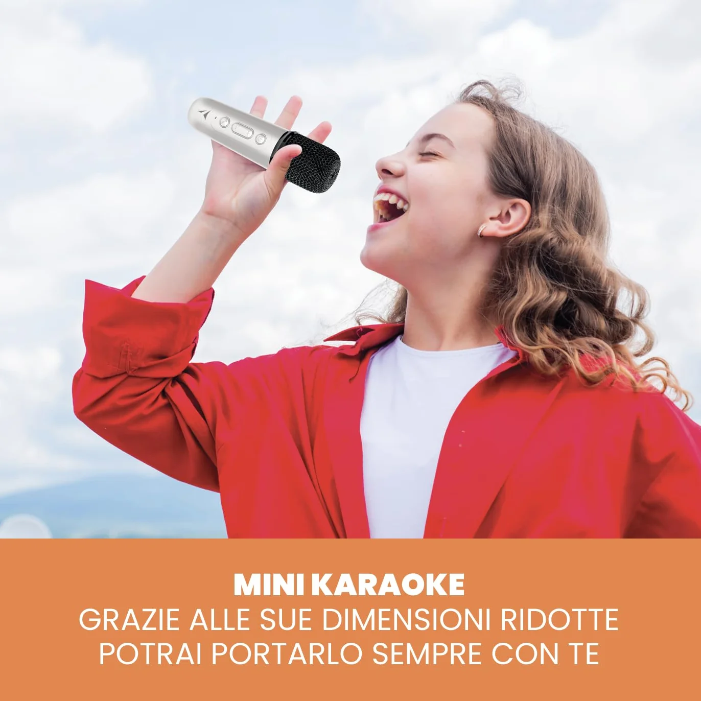 Profesjonalny zestaw do karaoke dla dorosłych i dzieci, przenośny głośnik z 1 mikrofonem bezprzewodowym do domu, spotkań, imprez, pikników, na zewnątrz/wewnątrz (biały)