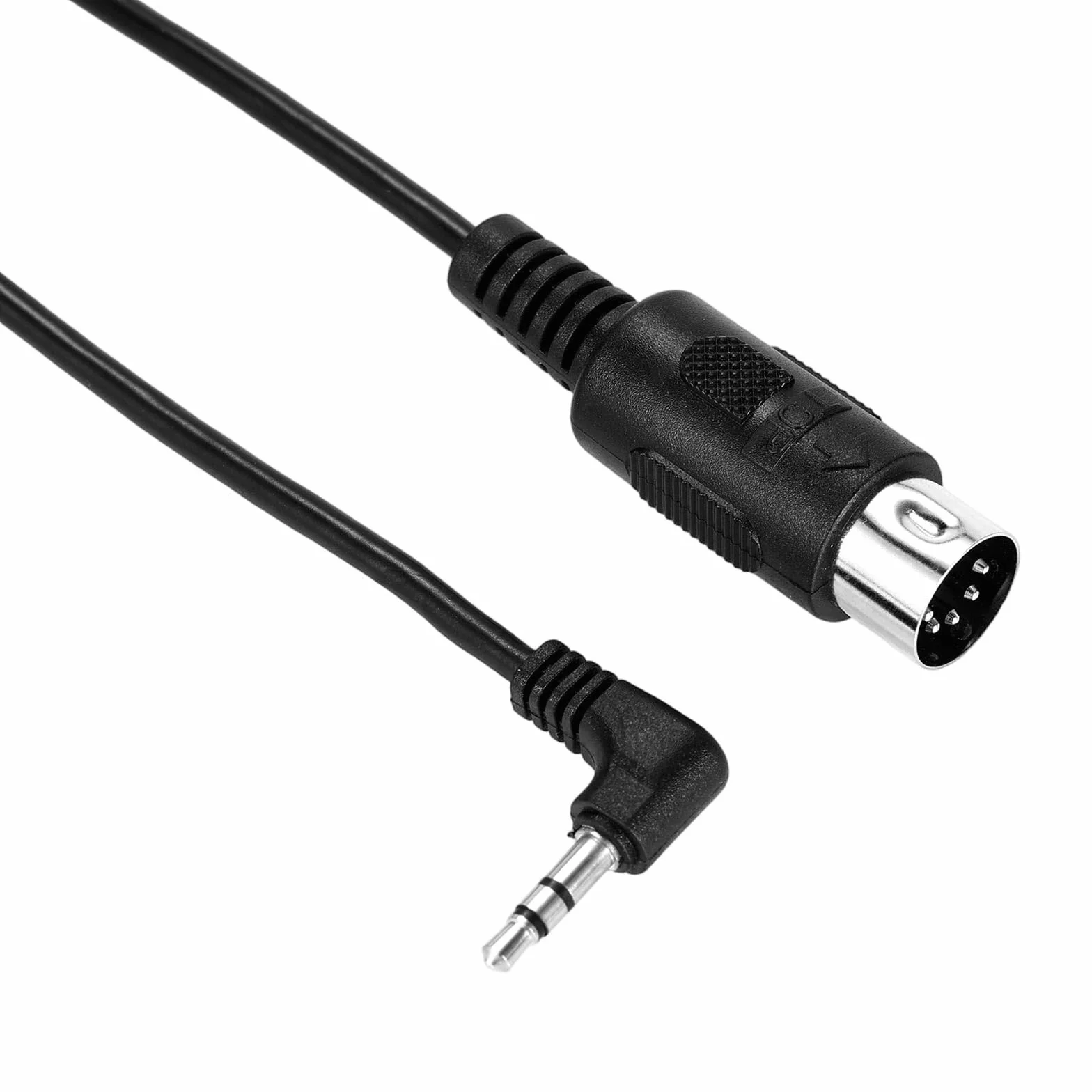 2szt Kabla MIDI Typu A z Wtykiem TRS 3,5mm i 5-Pinowym Męskim DIN, 1,5m Długości Kabel TRS Wielokierunkowy z 5-Pinowym Wtykiem MIDI do Klawiatur Syntezatorów i Systemów DAW (Czarny)