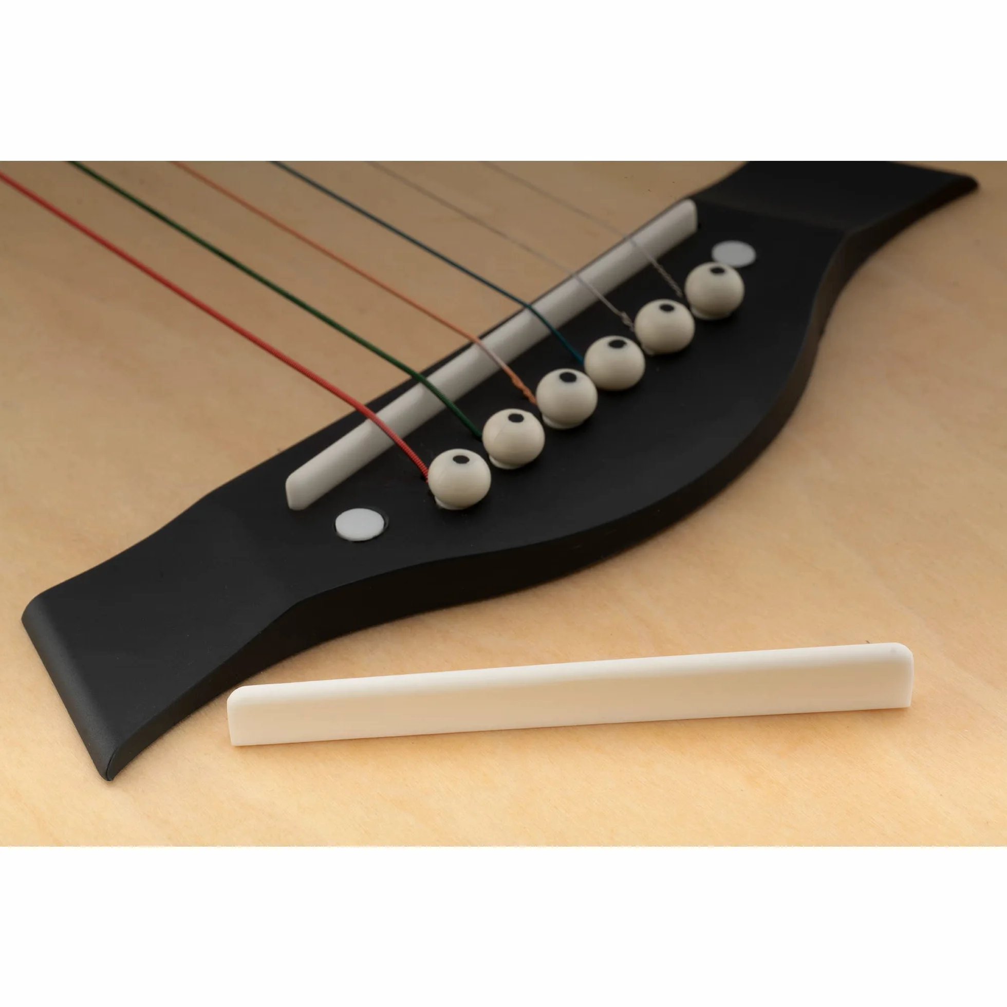 Musiclily Kość Siodełko Mostka do Gitary Klasycznej DJ-04 80x3x9mm(2 szt.)