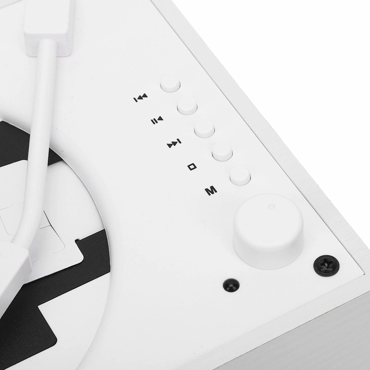 Przenośny Odtwarzacz BT CD Retro Wielofunkcyjny Odtwarzacz CD z Zdalnym Sterowaniem BT 5.0 USB Odtwarzanie Napędu Flash Wbudowane w baterię 3600 MAh do Podróży w Biurze (Kolor białego drewna)