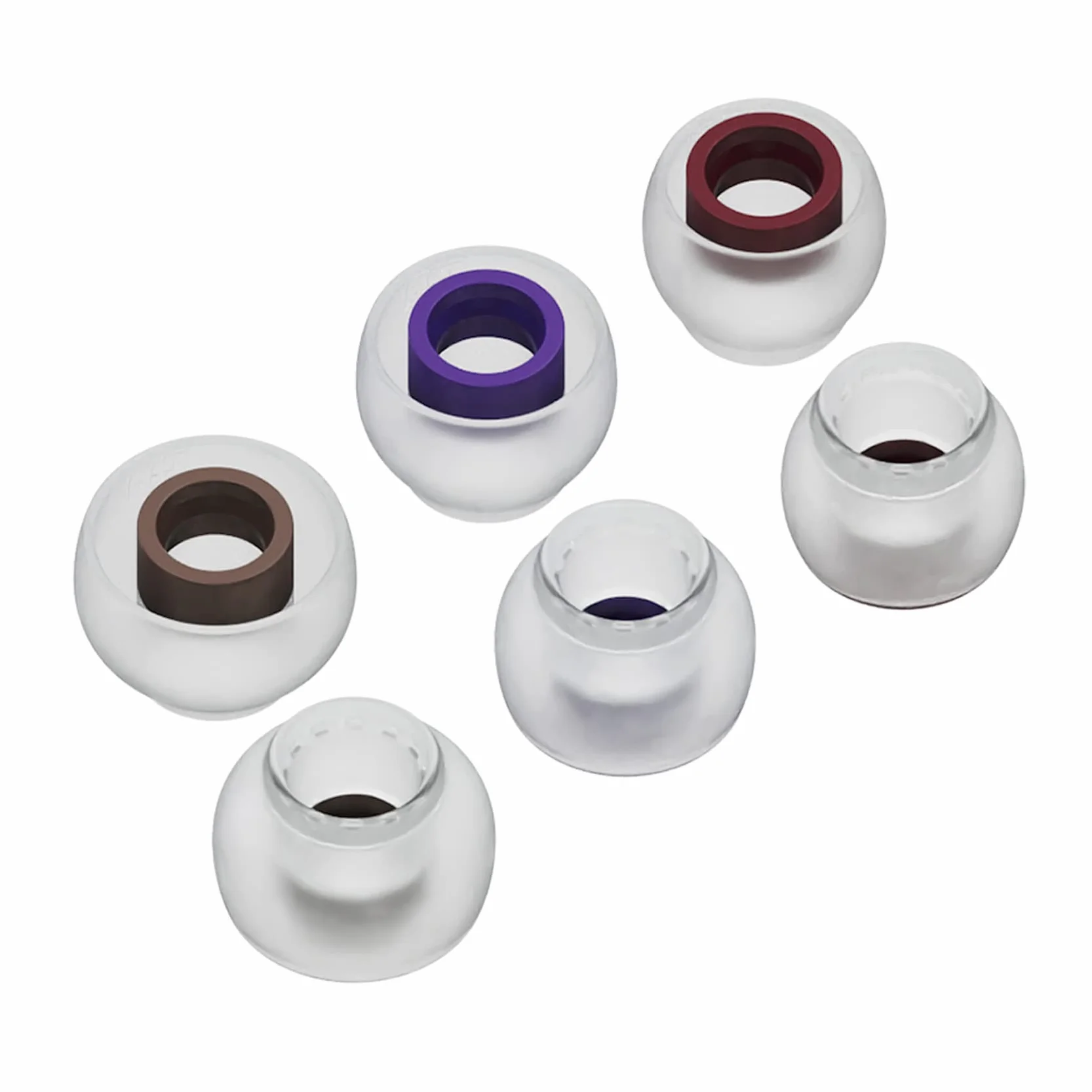 6 szt. / 3 pary wymiennych końcówek dousznych Yinyoo TRI Clarion silikonowe końcówki douszne, gumowe końcówki douszne, 4,5–5,5 mm, wewnętrzna dysza do słuchawek dousznych KZ ZS10 Pro (3 kolory, S/M/L)