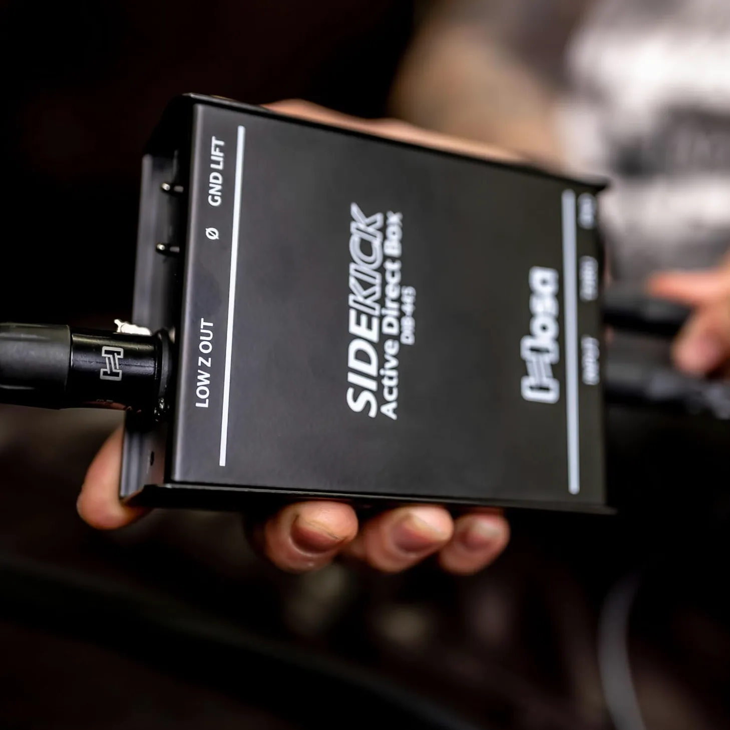 Hosa DIB-445 Sidekick aktywny DI-Box z keepdrum kabel XLR