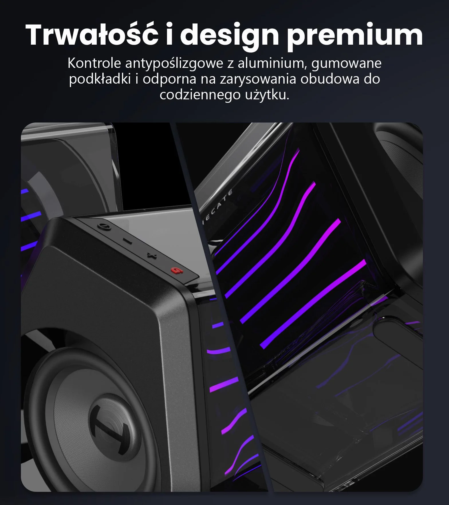 Edifer G2000 pro 2.0 głośnik gry rgb, maksymalna moc 64w, 270 ° tempoflow ™ Synchronizacja optyczna, dźwięk otoczenia wirtualny 7.1 - Bluetooth 5.4 / usb - C/aux dla PC, PS5 (Czarny)