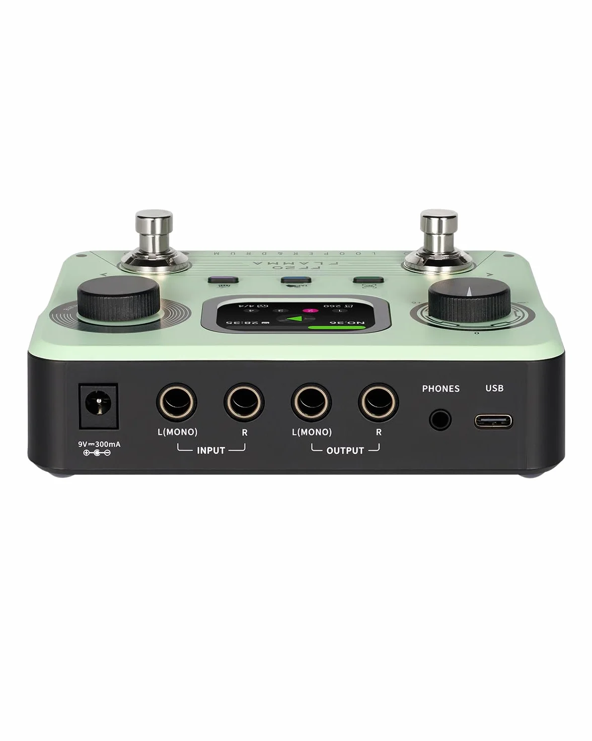 FLAMMA FF20 Looper perkusyjny, pętla perkusyjna, gitarowy z ekranem, nagrywanie 300 min, 220 rowków bębna, 100 gniazd pętli, rozciąganie czasu, automatyczne nagrywanie, wyjście USB i