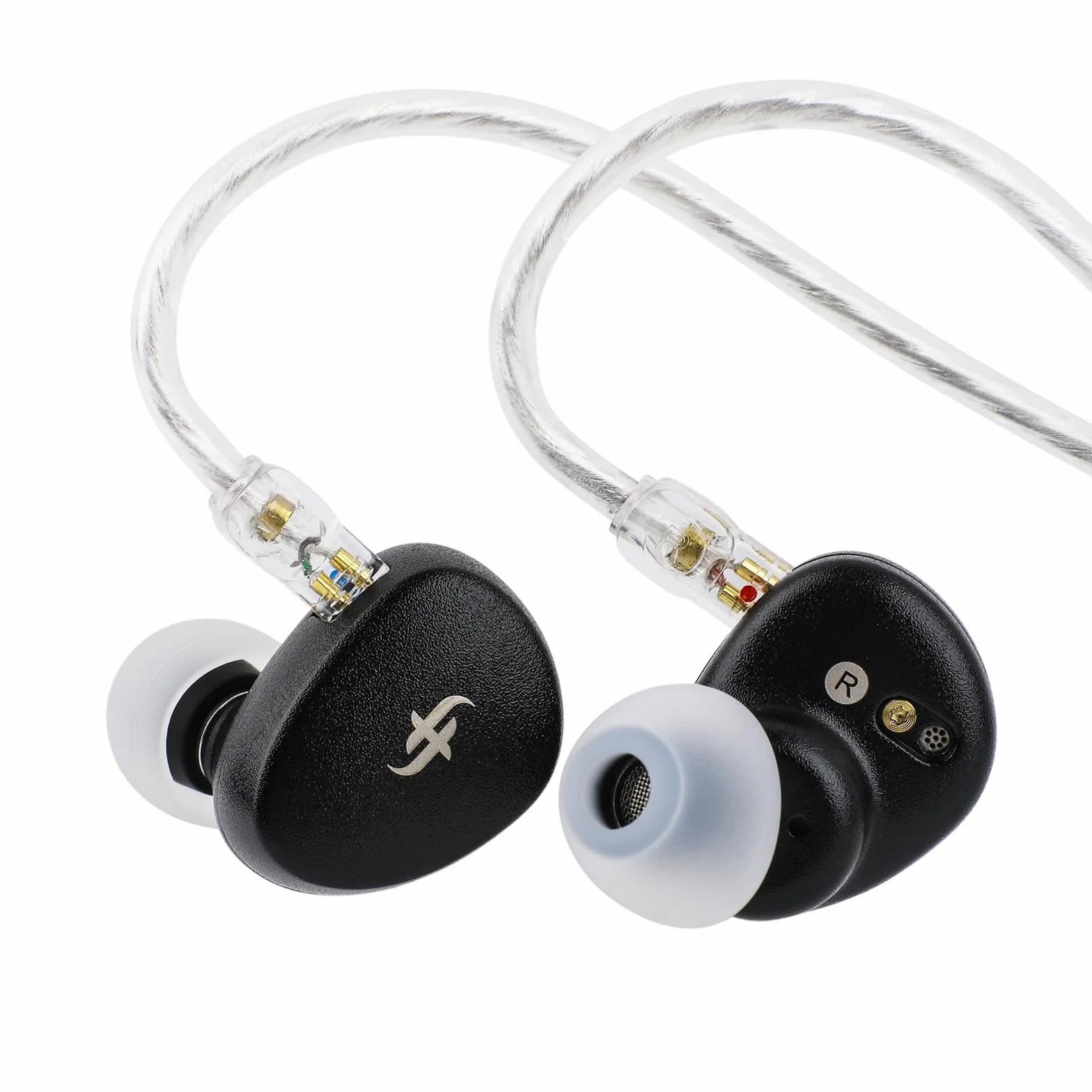 LINSOUL SIMGOT EA500 DSP dynamiczny sterownik 10 mm monitor douszny, Dual Cavity IEM z wymienną dyszą tuningową, zdejmowany 2-pinowy posrebrzany kabel dla audiofilów