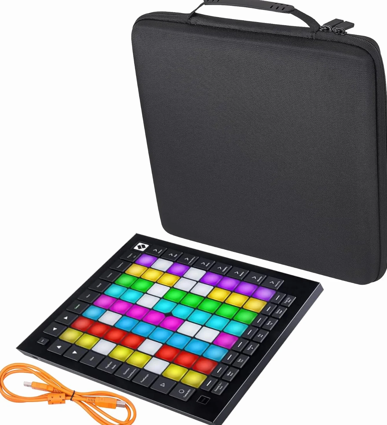 co2CREA Twarda torba podróżna do Novation Launchpad Mini MK3 / MK2 kompaktowa obudowa na kontroler USB, czarny, Tasche für Launchpad Pro MK3, do Launchpad Pro MK3