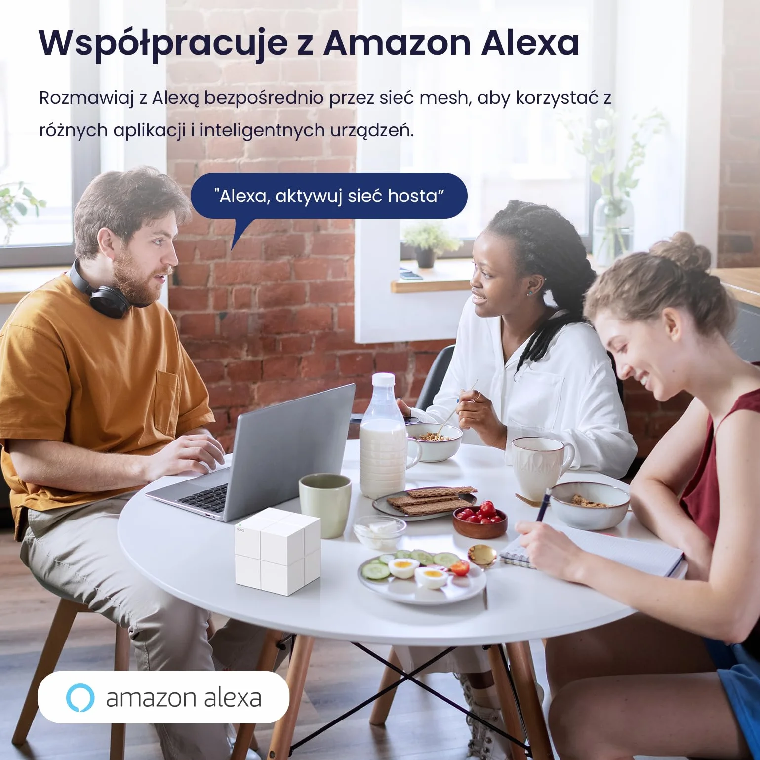 Tenda Nova MW6 Mesh WLAN System - AC1200 Dual Band WLAN Mesh System - zasięg do 500m² & 90 urządzeń - 6x Gigabit Port - zastępuje Router & Repeater - kompatybilny z Alexa - 3-Pack