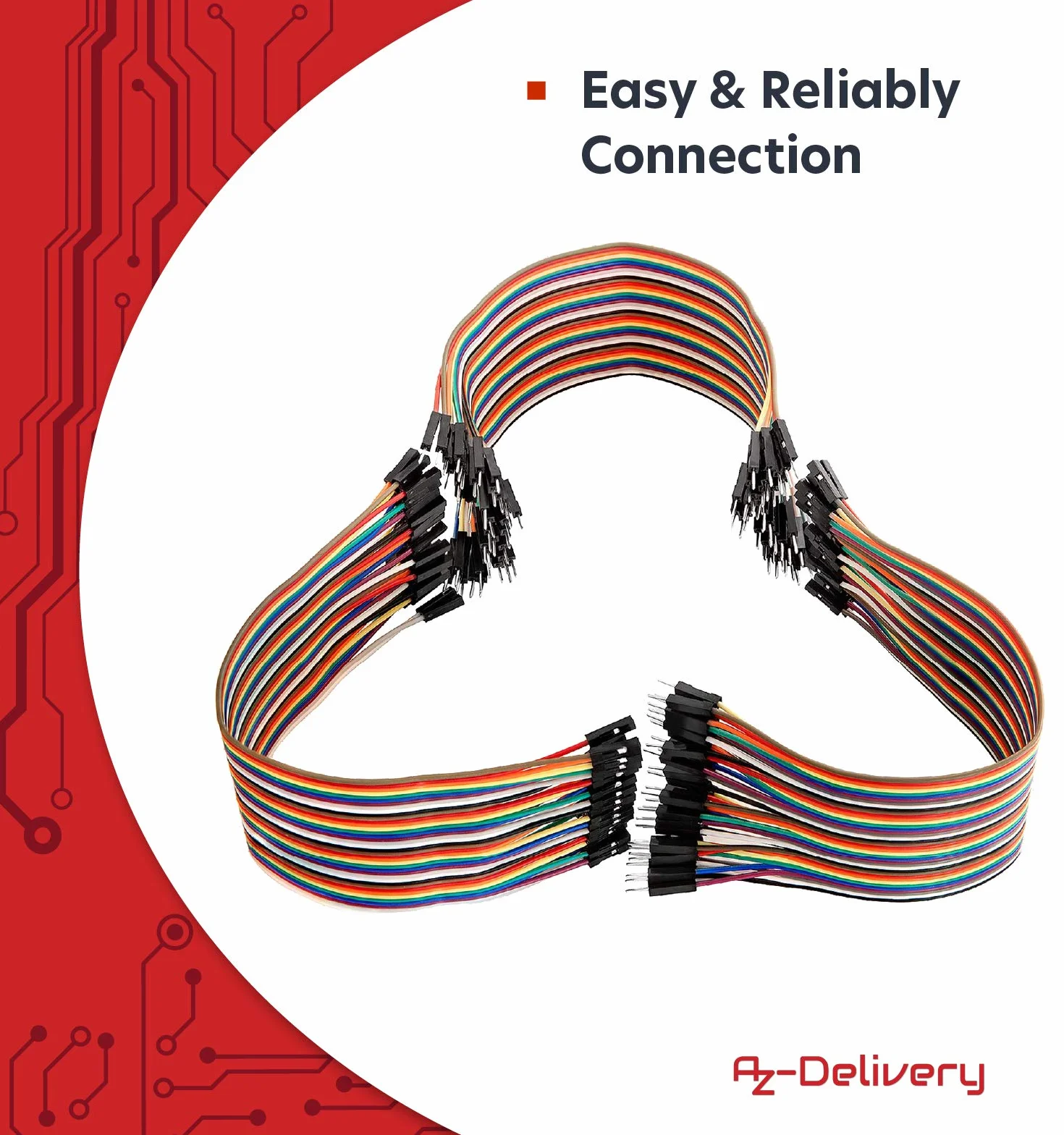 AZDelivery 3 x Jumper Wire Cable 3 x 40 STK. każdy 20 cm M2M / F2M / F2F kompatybilny z Arduino i Raspberry Pi Breadboard tym e-Book!