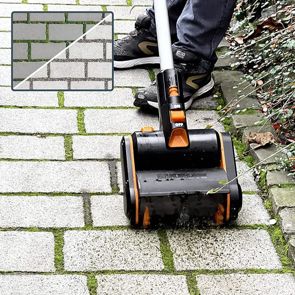 WORX WA0293 szczotka do fug z twardego drutu strumieniowego do akumulatorowego czyszczenia powierzchni WG441E, nadaje się do czyszczenia fug i chwastów, oryginalna część zamienna, łatwy montaż bez