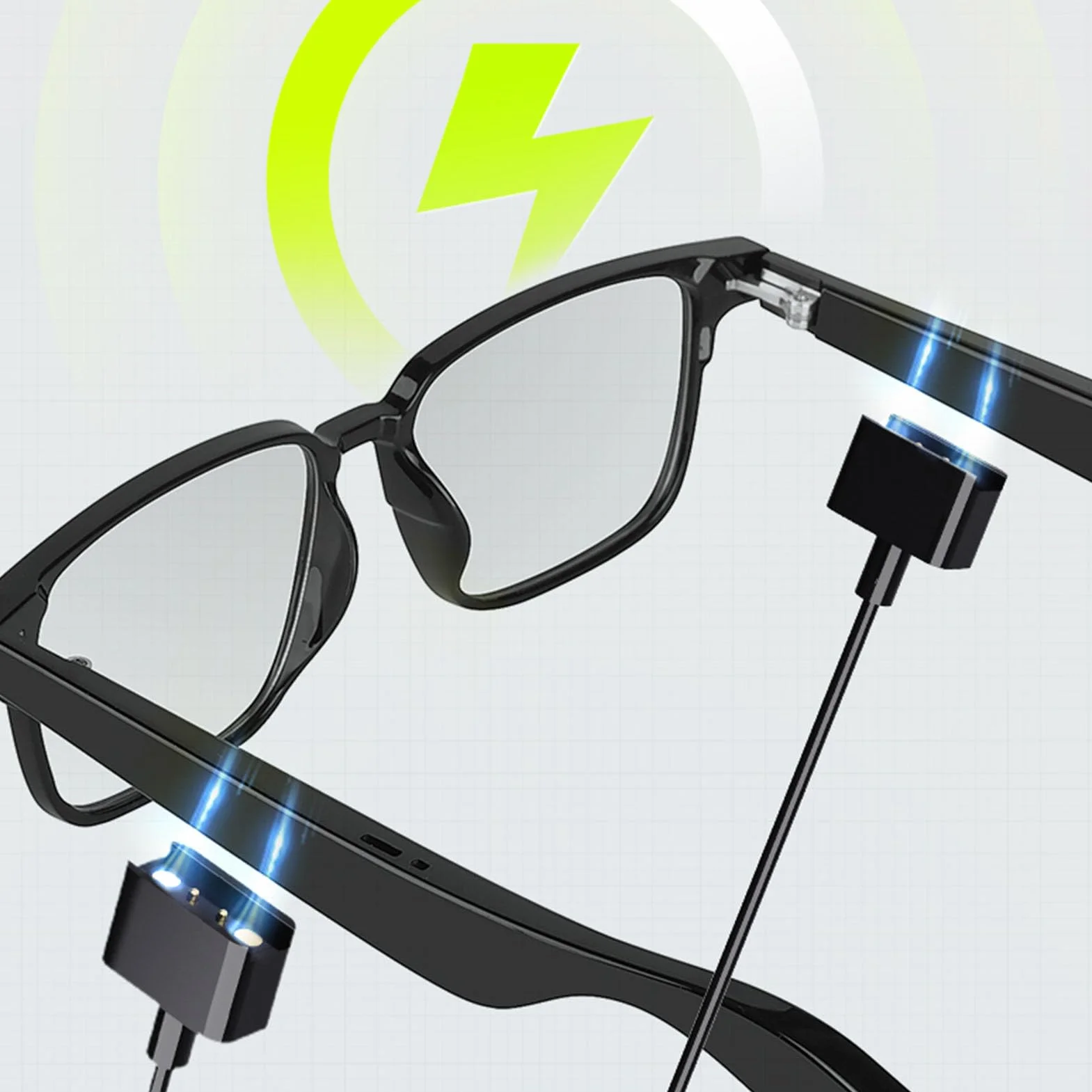 VBESTLIFE Inteligentne okulary, Bluetooth 5.3 Inteligentne okulary z otwartym uchem z wbudowanym mikrofonem, sterowanie głosem, wodoodporne IP5, podwójne głośniki, (z obiektywem wizyjnym