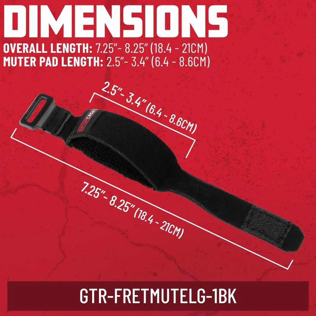 Gator Obudowy gitarowe wyciszenie progów i tłumik strun duże (GTR-FRETMUTELG-1BK)
