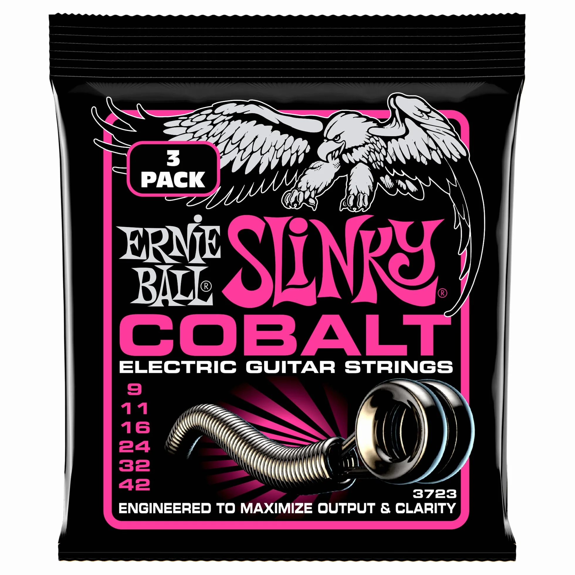 Ernie Ball Super Slinky Cobalt struny do gitary elektrycznej, 9-42, 3 sztuki