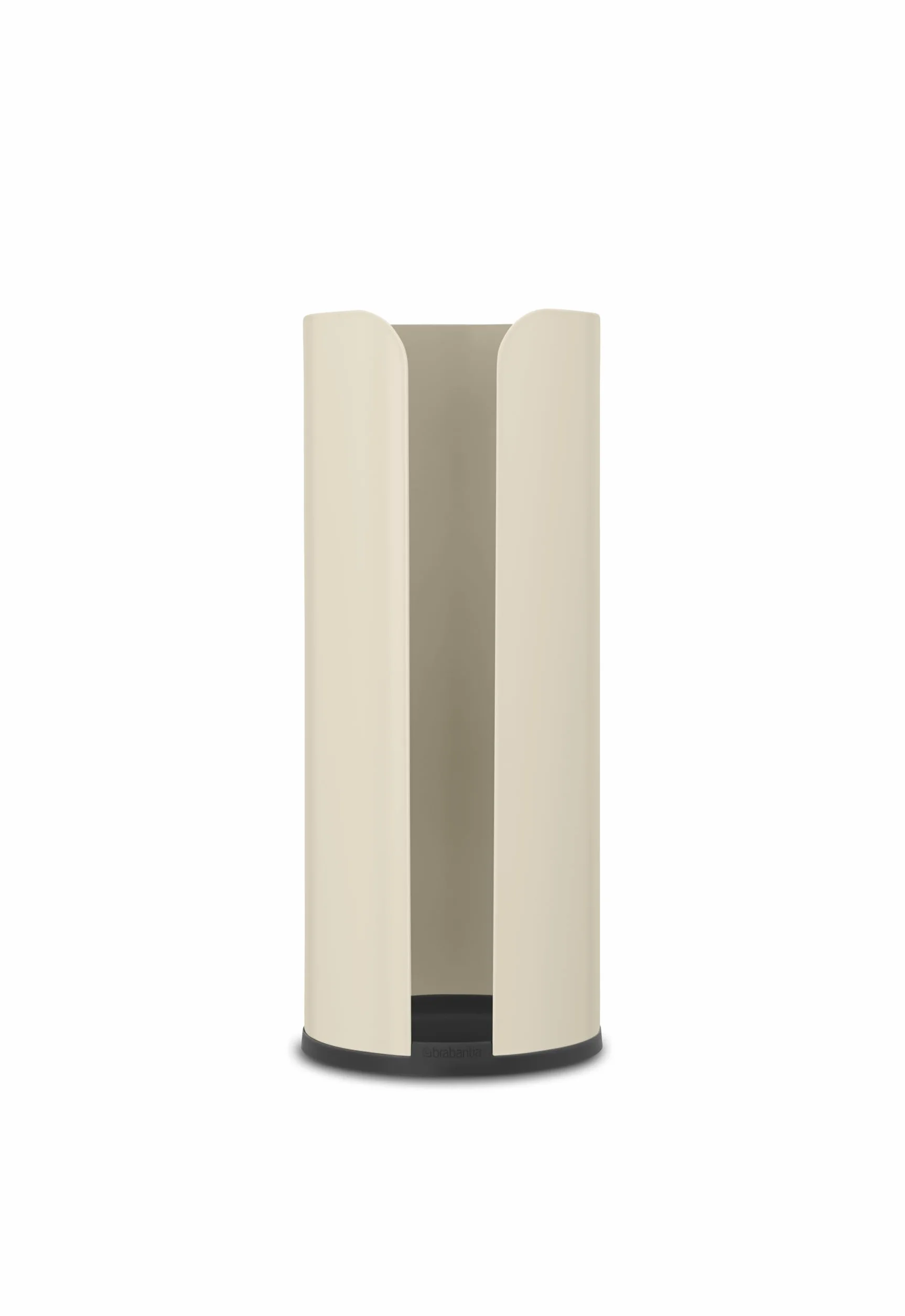 Brabantia - ReNew Zasobnik na Papier Toaletowy - Pomieści 3 Rolki - Pasuje do Różnych Typów Rolek - Nierysująca Podstawa - Antykorozyjny - Akcesorie Łazienkowe - Soft Beige - 13,2 x 13,2 x 32,1 cm