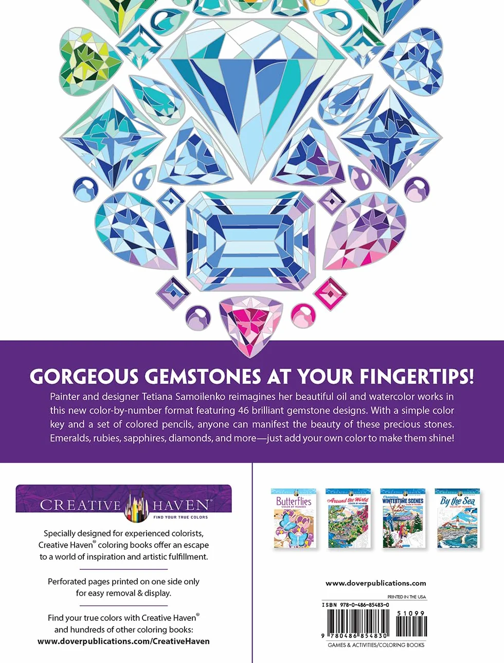 Creative Haven Gemstones Color by Number