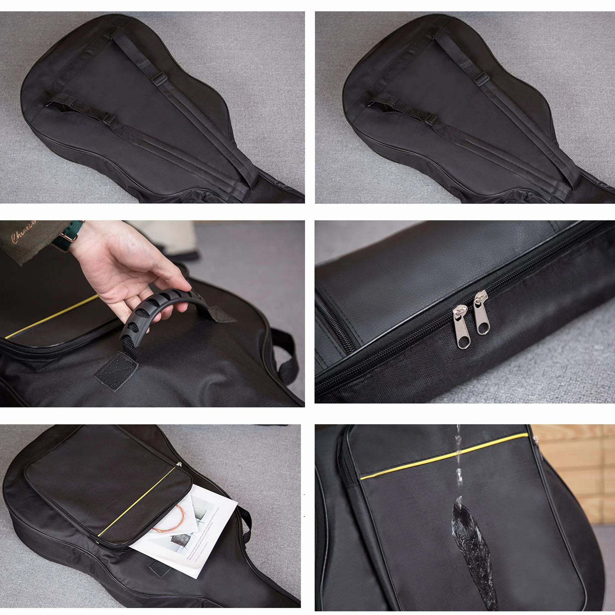 Czarna Torby Na Gitary Elektryczne, Torba Gitara, Torba Gitarę Akustyczną, Wodoszczelny Pokrowiec Na Gitarę, Gitary Koncertowe, 106 x 41cm
