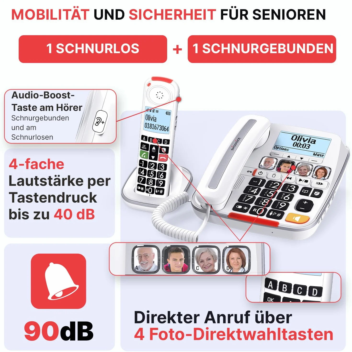 Swissvoice Xtra 3355 Combo Telefon Comfort