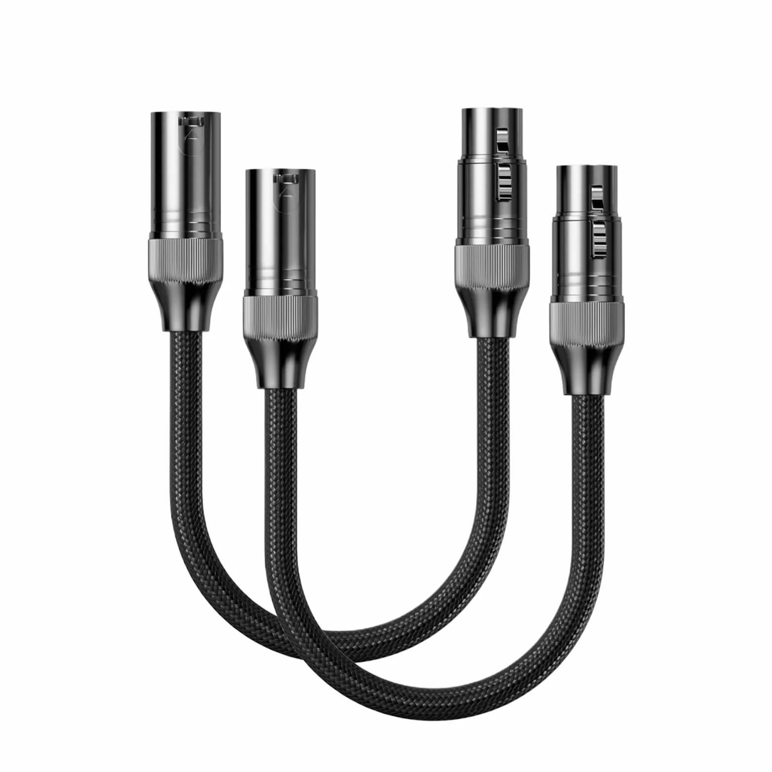 Cannon symetryczny kabel do ZA3 ZD3 ZP3 wzmacniacz DAC mikrofon przedwzmacniacza audio 1,2 m kabel XLR wtyczka do gniazda 2 szt. (0,3 m XLR kabel 2 szt.)