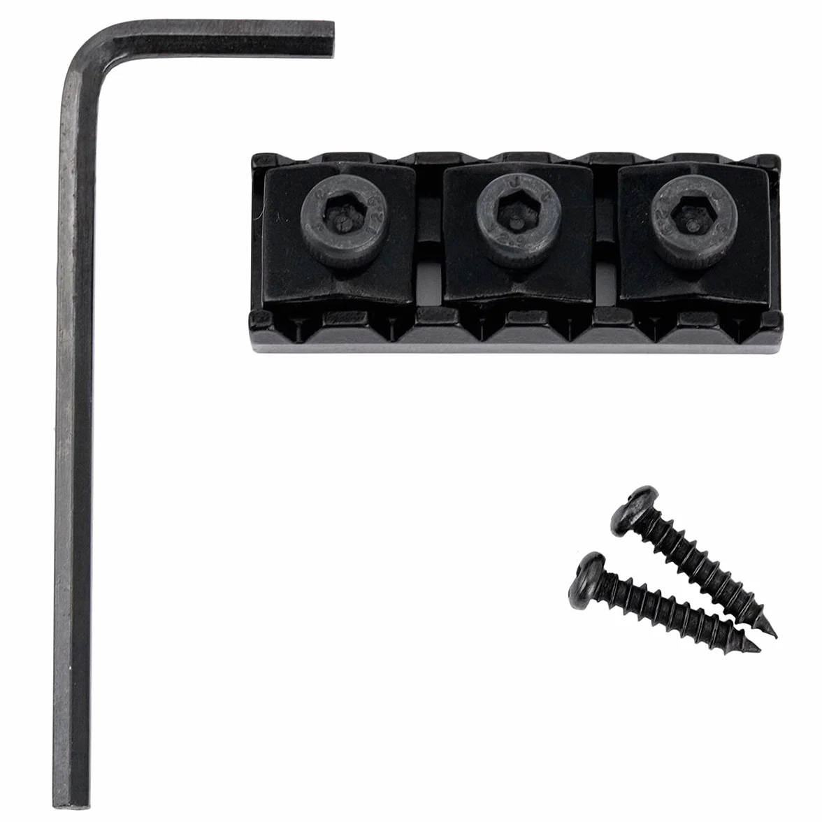 Musiclily Pro 42mm Stalowy Blokada Strun R2 Locking Nut do Mostka Tremolo Floyd Rose Gitary Elektrycznej, Czarny