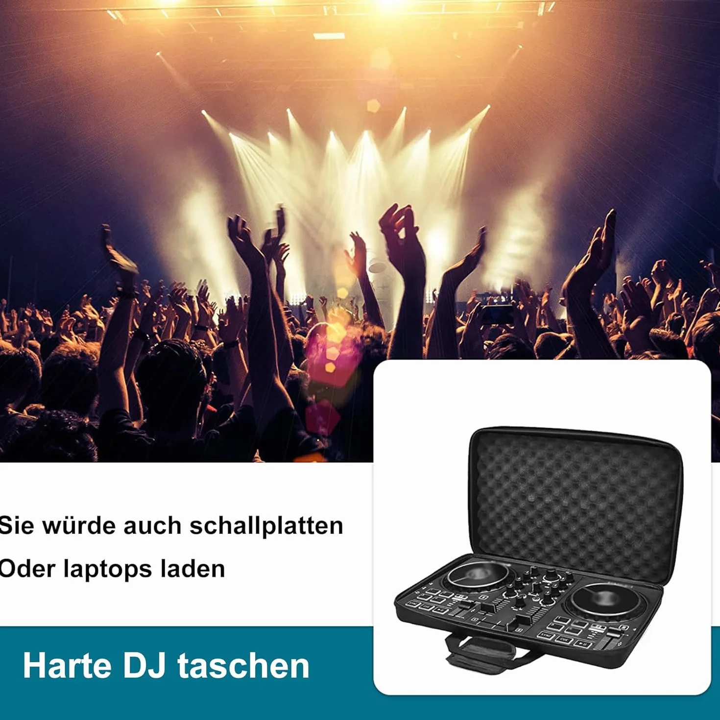do Pioneer RX, SX, SX2, SX3, Denon MC7000, DDJ FLX6, czarny
