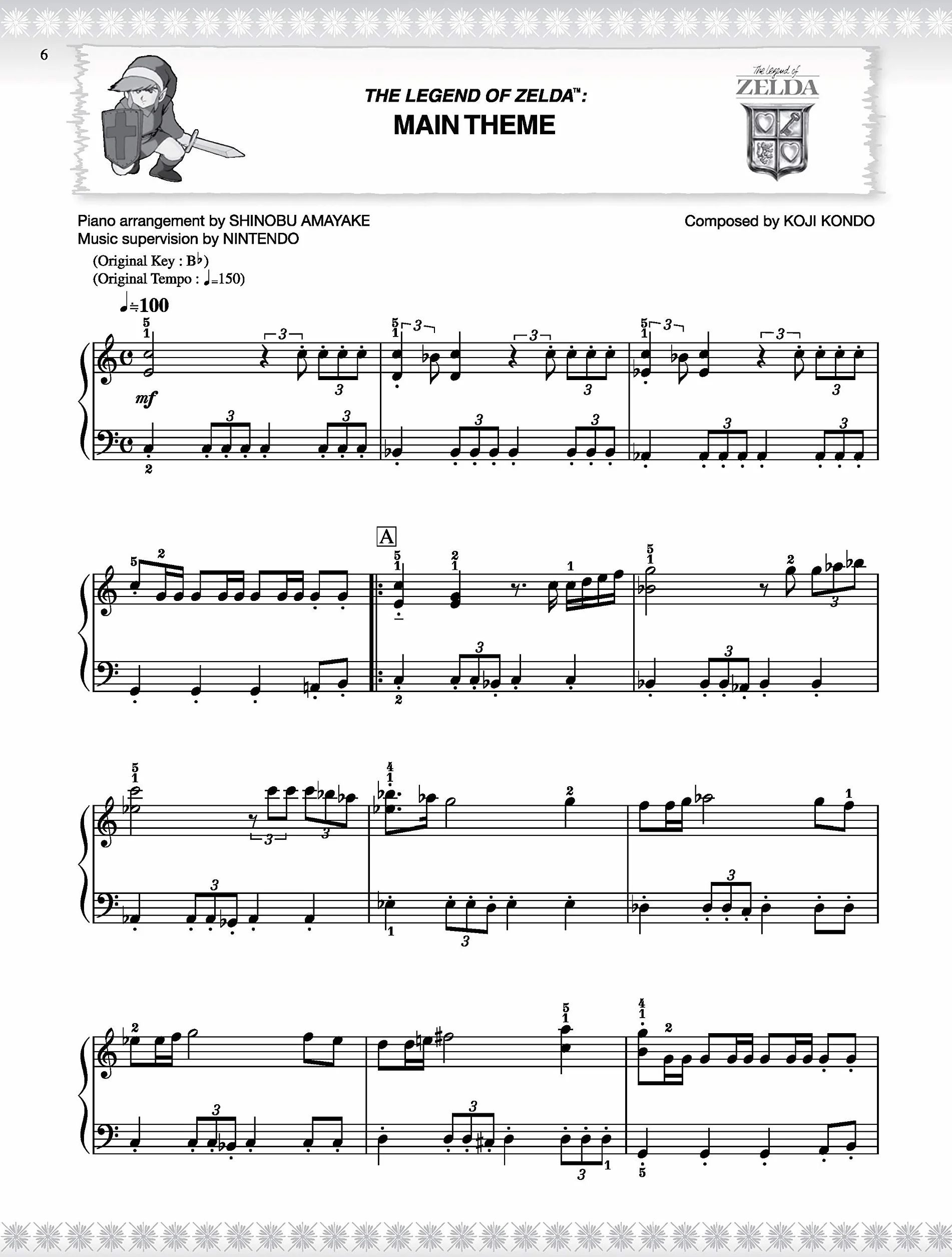 Legend of zelda series easy piano book