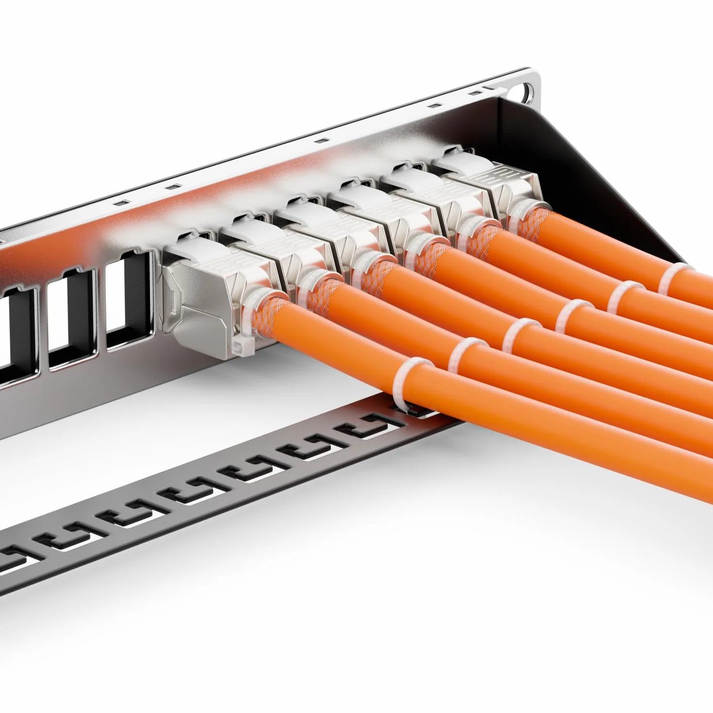 deleyCON 24 Port CAT 8 Patchpanel Zestaw Pole Dystrybucyjne Patch Panel 19" Cali 1U + 24x Moduł RJ45 Keystone Jack CAT8 40 Gbit/s 2000 MHz Kompatybilny z Kablami Instalacyjnymi CAT7 CAT-8 Ethernet