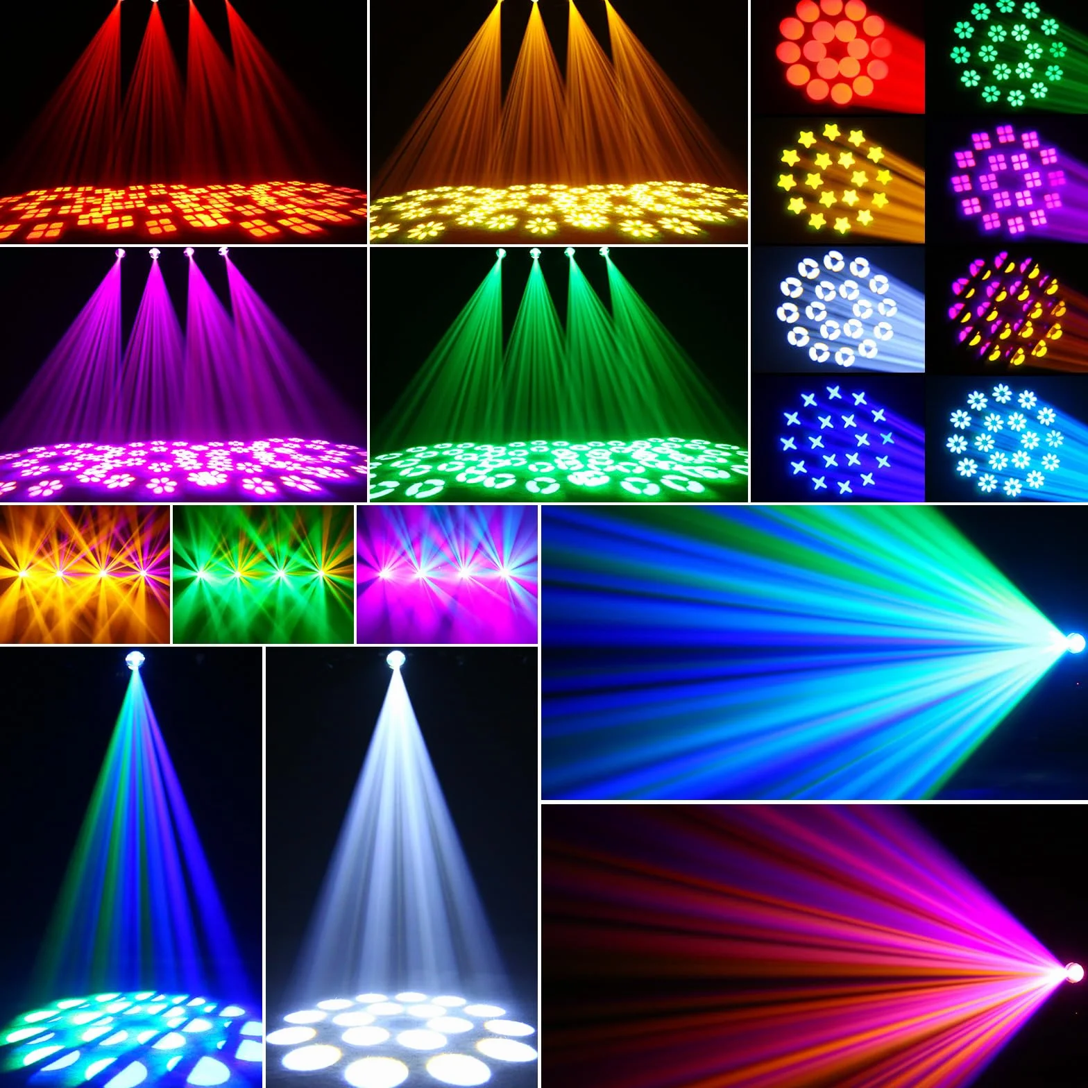 Ruchoma głowica LED DMX 150 W 8 GOBO RGBW reflektor sceniczny dla DJ