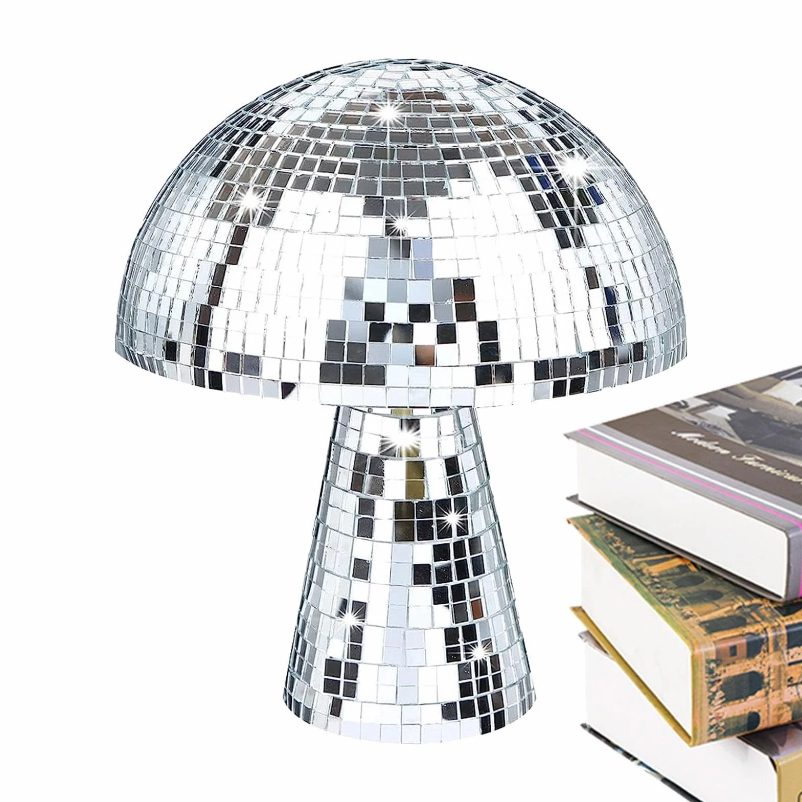Mushroom Disco Ball, Mirror Disco Mushroom | Mirror Glitter Disco Ball dla sztuki domowej - unikalne kreatywne grzyby światła dekoracje do domu, ozdoby