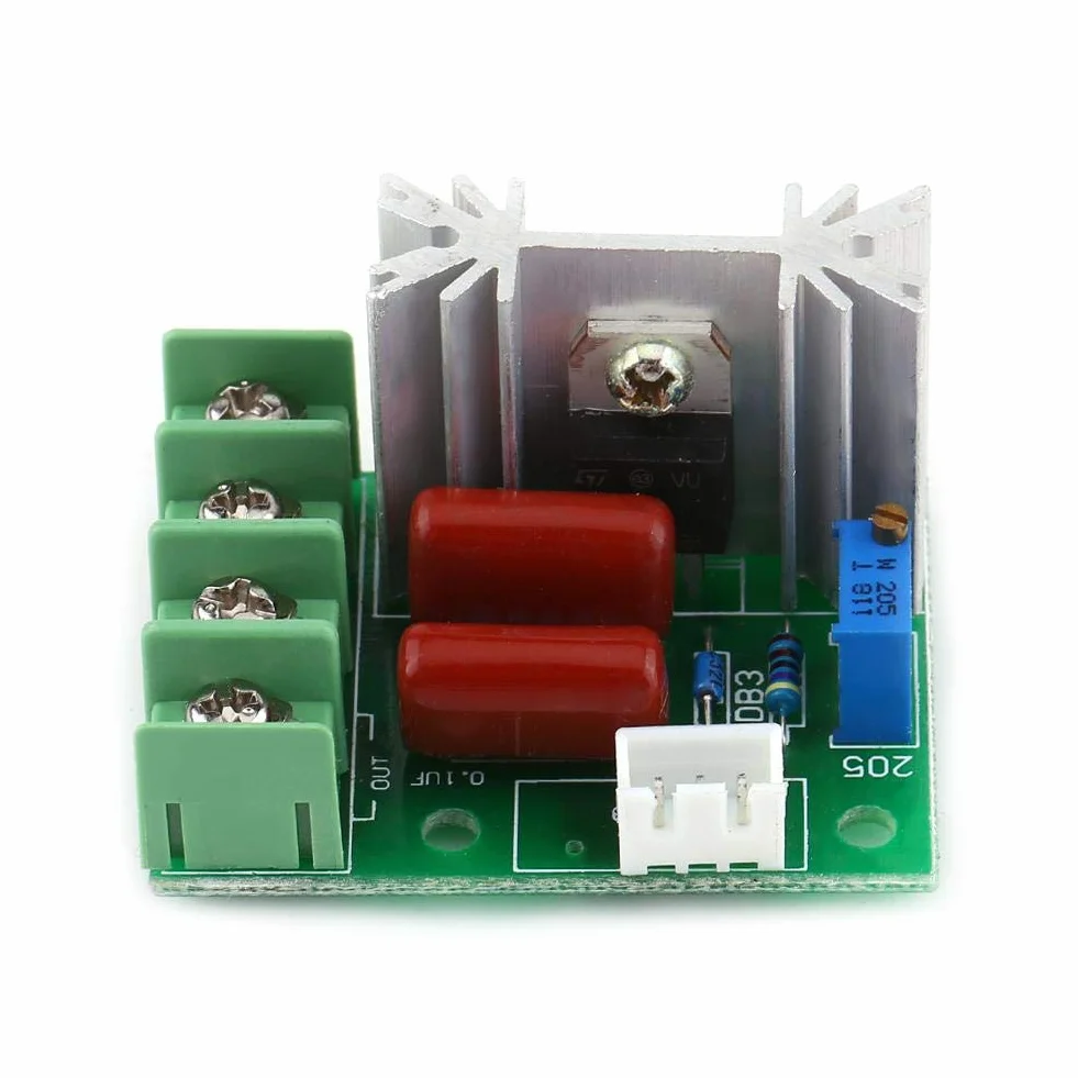 Akozon elektryczny regulator napięcia, moduł AC 50-220 V, 2000 W, SCR, regulator temperatury/prędkości obrotowej silnika, sterowanie jasnością, ściemniaczem, prędkością lub temperaturą