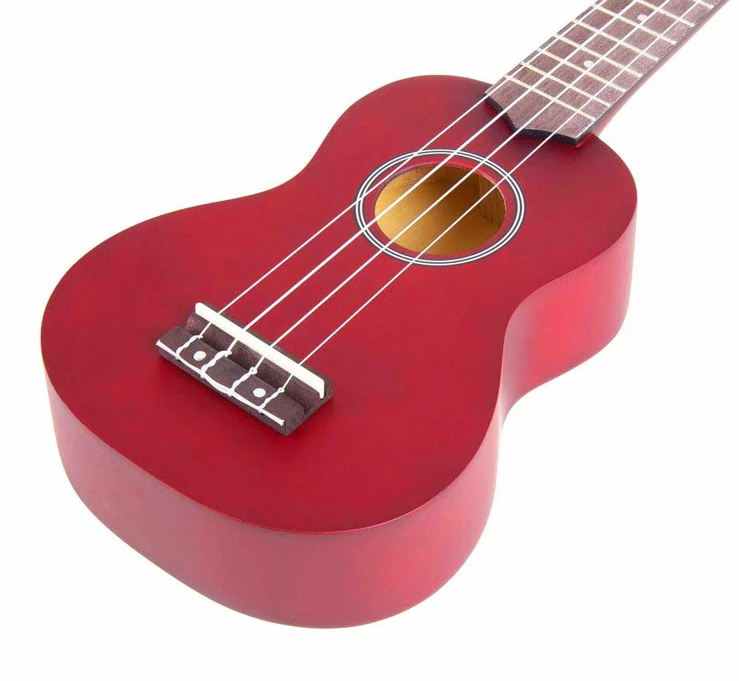 Everjoys Ukulele sopranowe, zestaw startowy dla dzieci i dorosłych, 21 cali, z torbą, tunerem, piosenkami, strunami, pickiem, mała gitara hawajska, mahoń